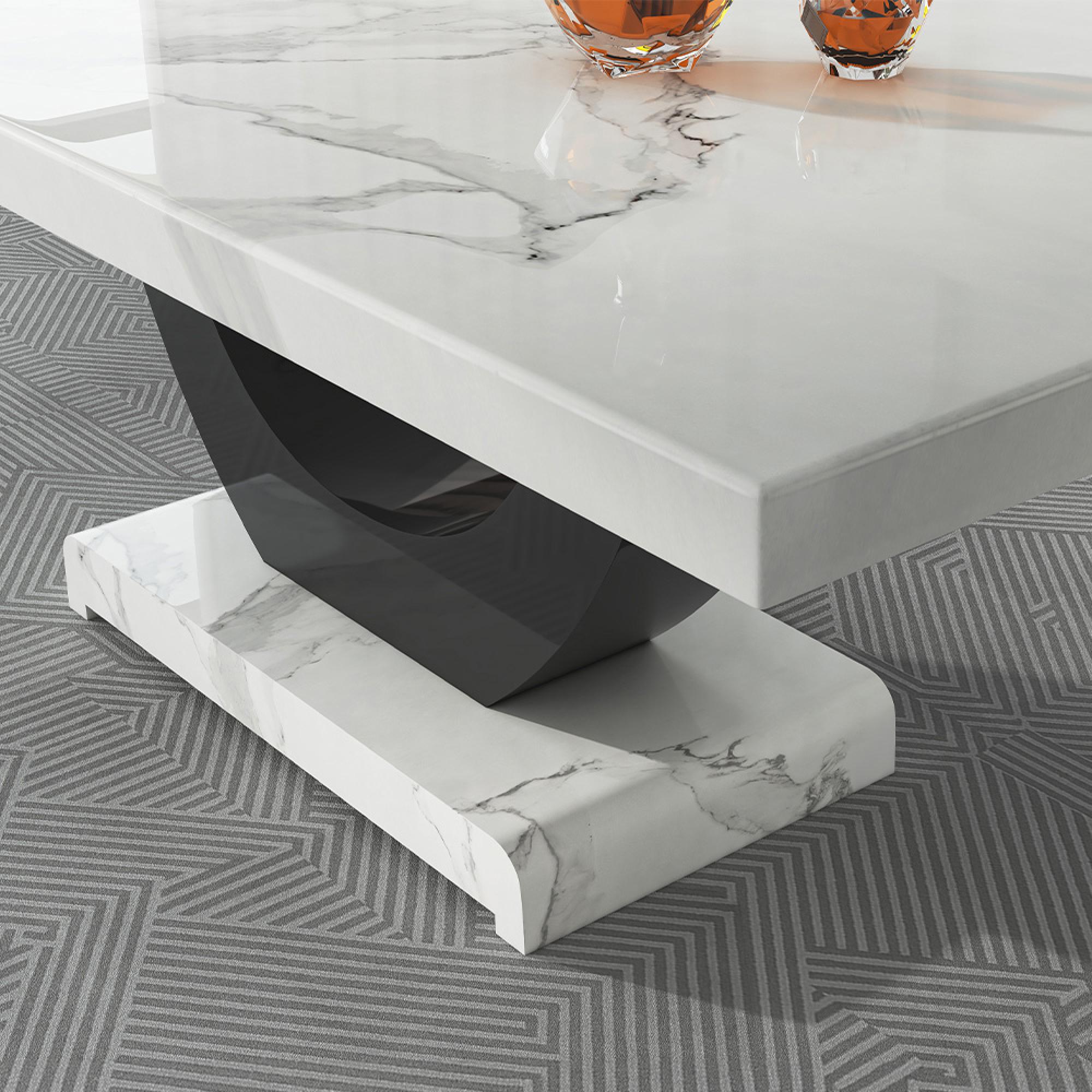 Madrid Dining Table - White Marble - Sizes Available