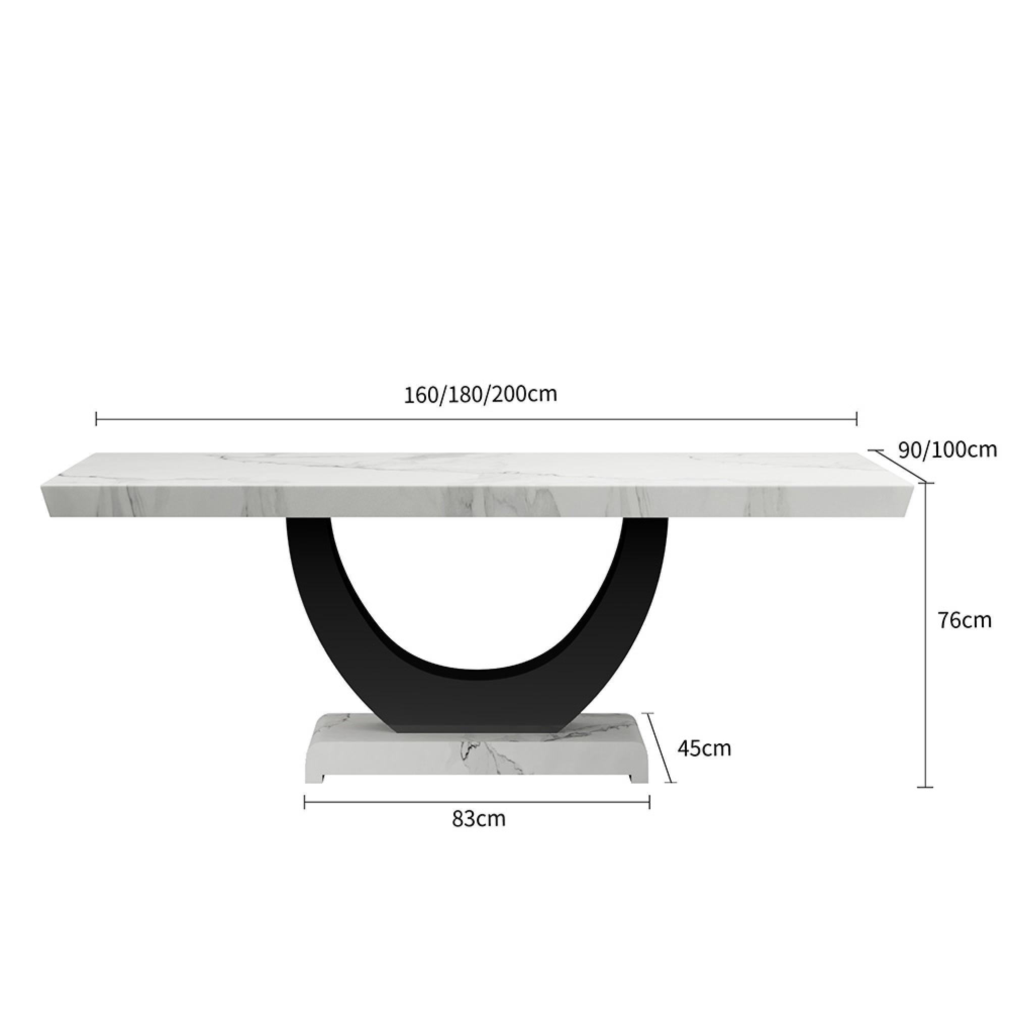 Madrid Dining Table - White Marble - Sizes Available