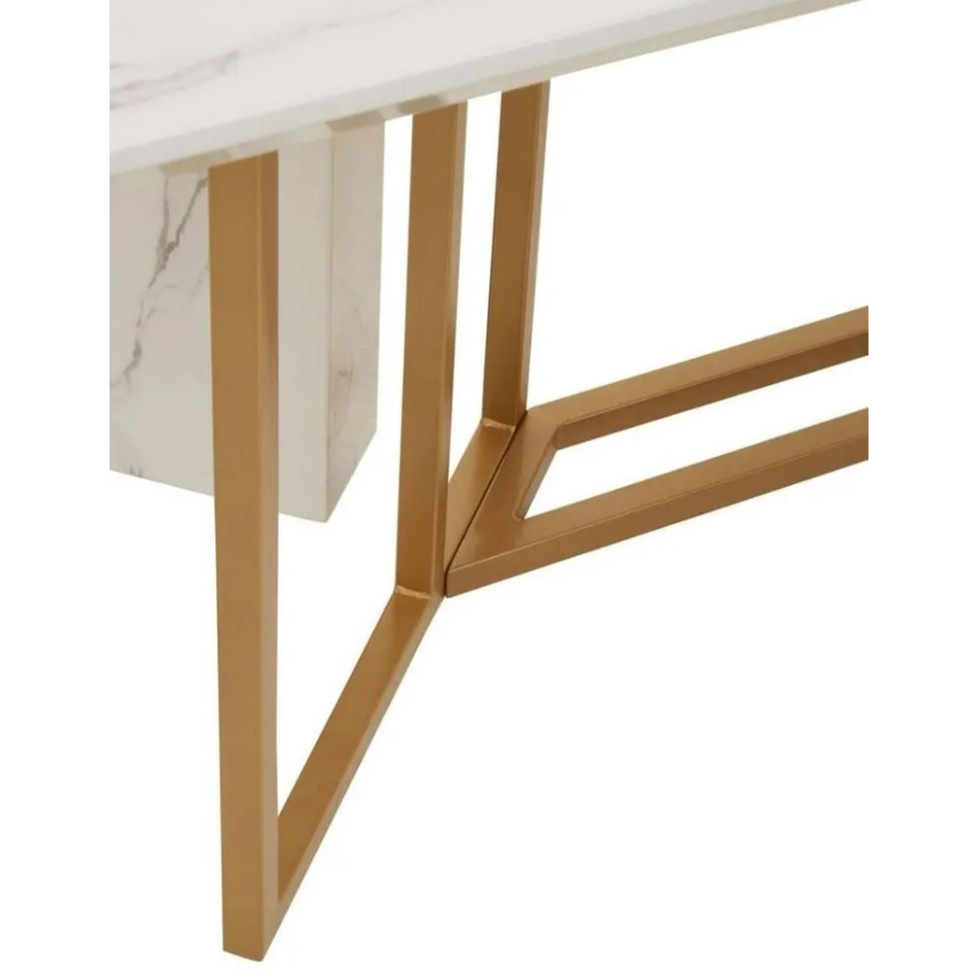 Clearance - Vieste Dining Table - 8 Seater - 200cm - White Marble - FSS16605