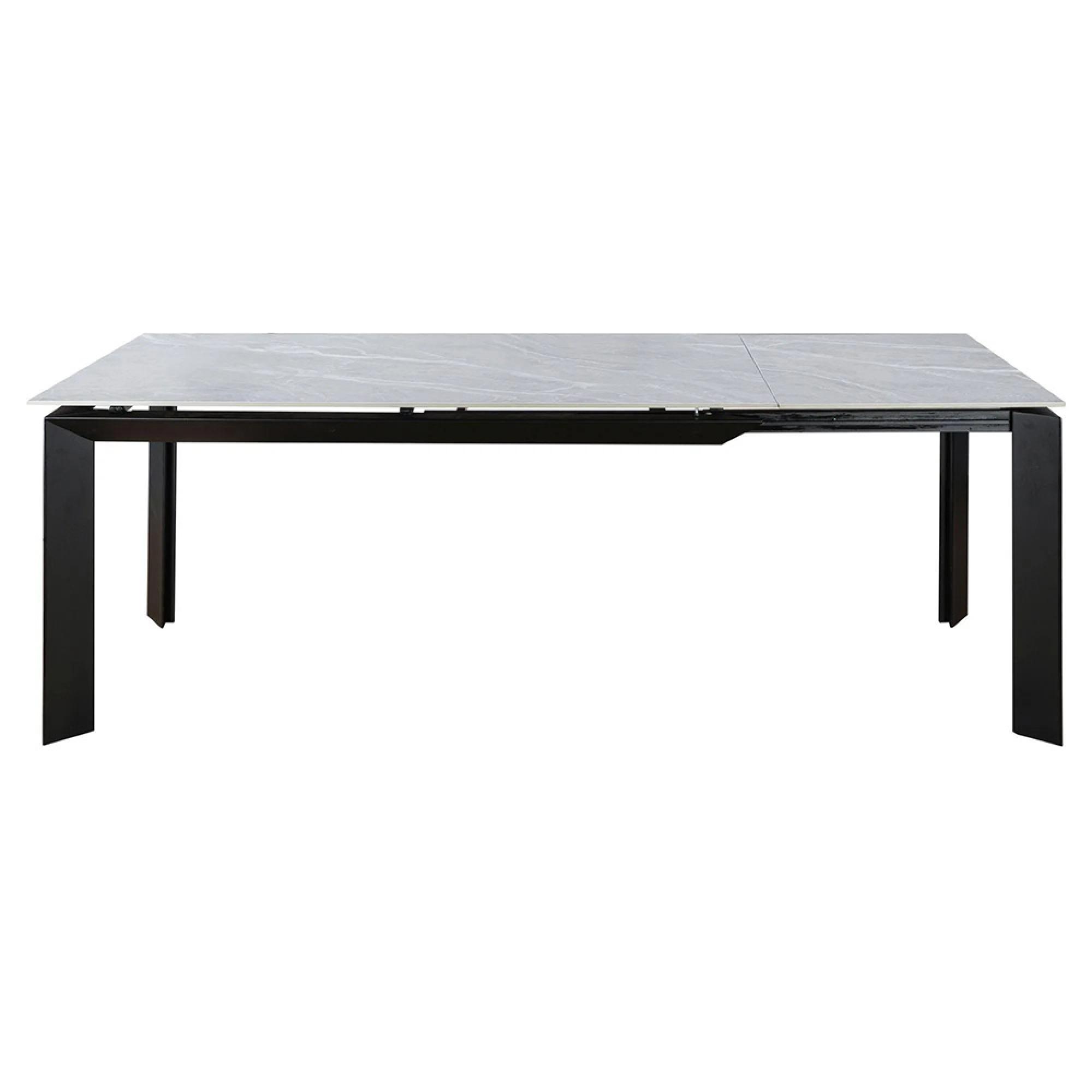 Austyn Argento Grey Ceramic 6-8 Seater Extending Dining Table - 160cm-220cm