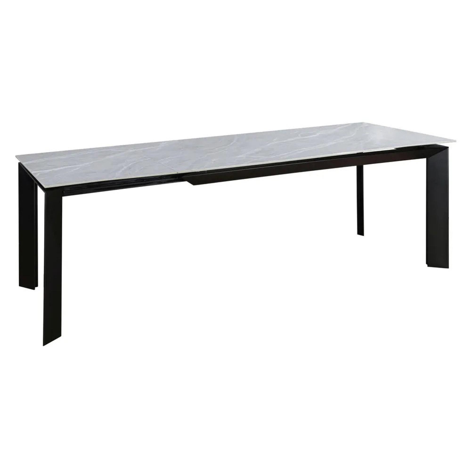 Austyn Argento Grey Ceramic 6-8 Seater Extending Dining Table - 160cm-220cm