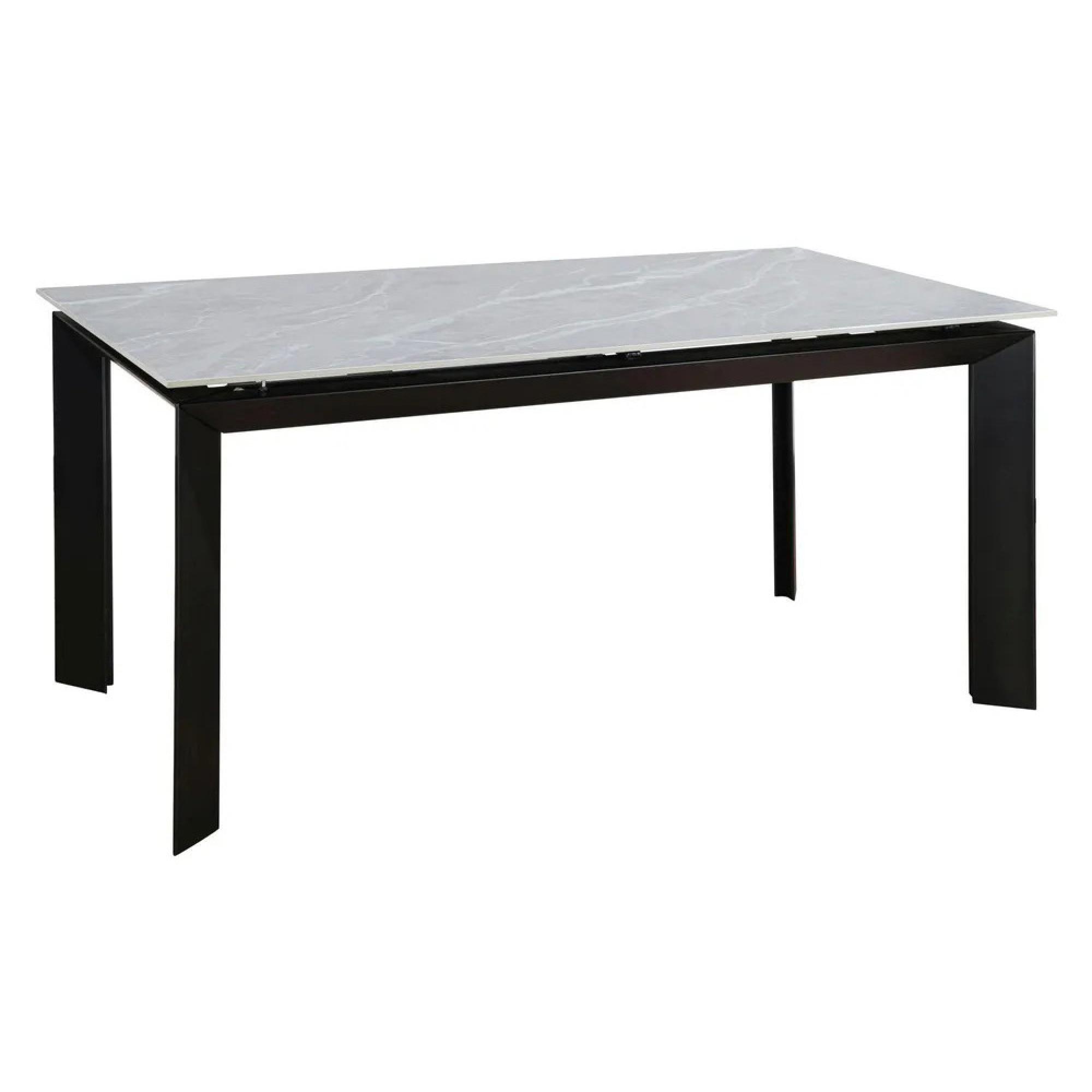 Austyn Argento Grey Ceramic 6-8 Seater Extending Dining Table - 160cm-220cm