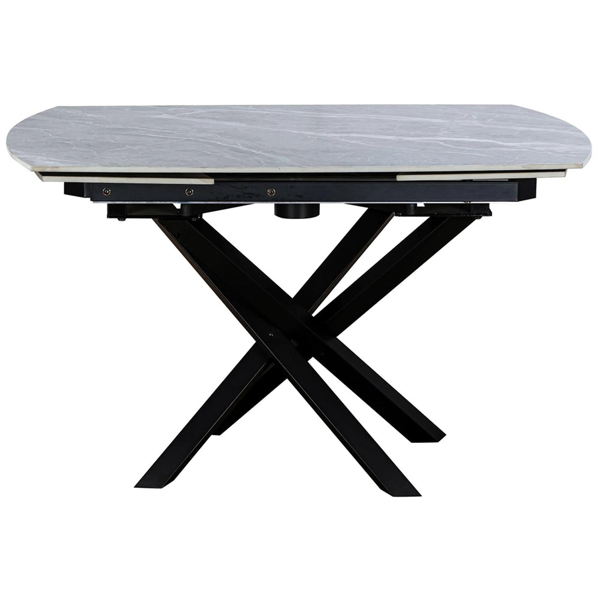Elia Argento Grey Ceramic 4-6 Seater Extending Dining Table - 120cm-180cm