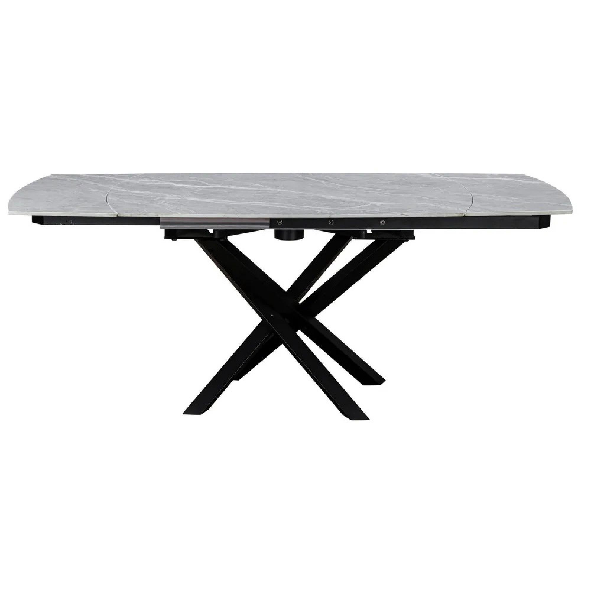 Elia Argento Grey Ceramic 4-6 Seater Extending Dining Table - 120cm-180cm