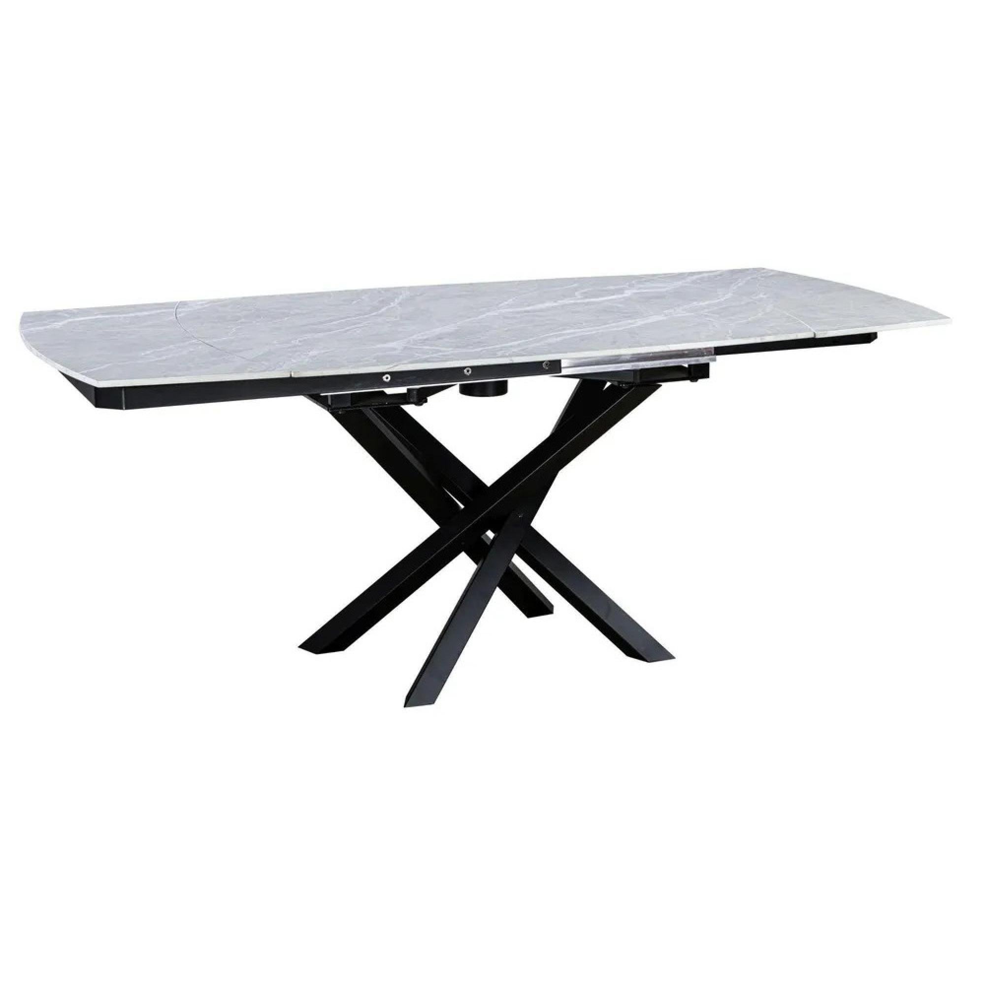 Elia Argento Grey Ceramic 4-6 Seater Extending Dining Table - 120cm-180cm