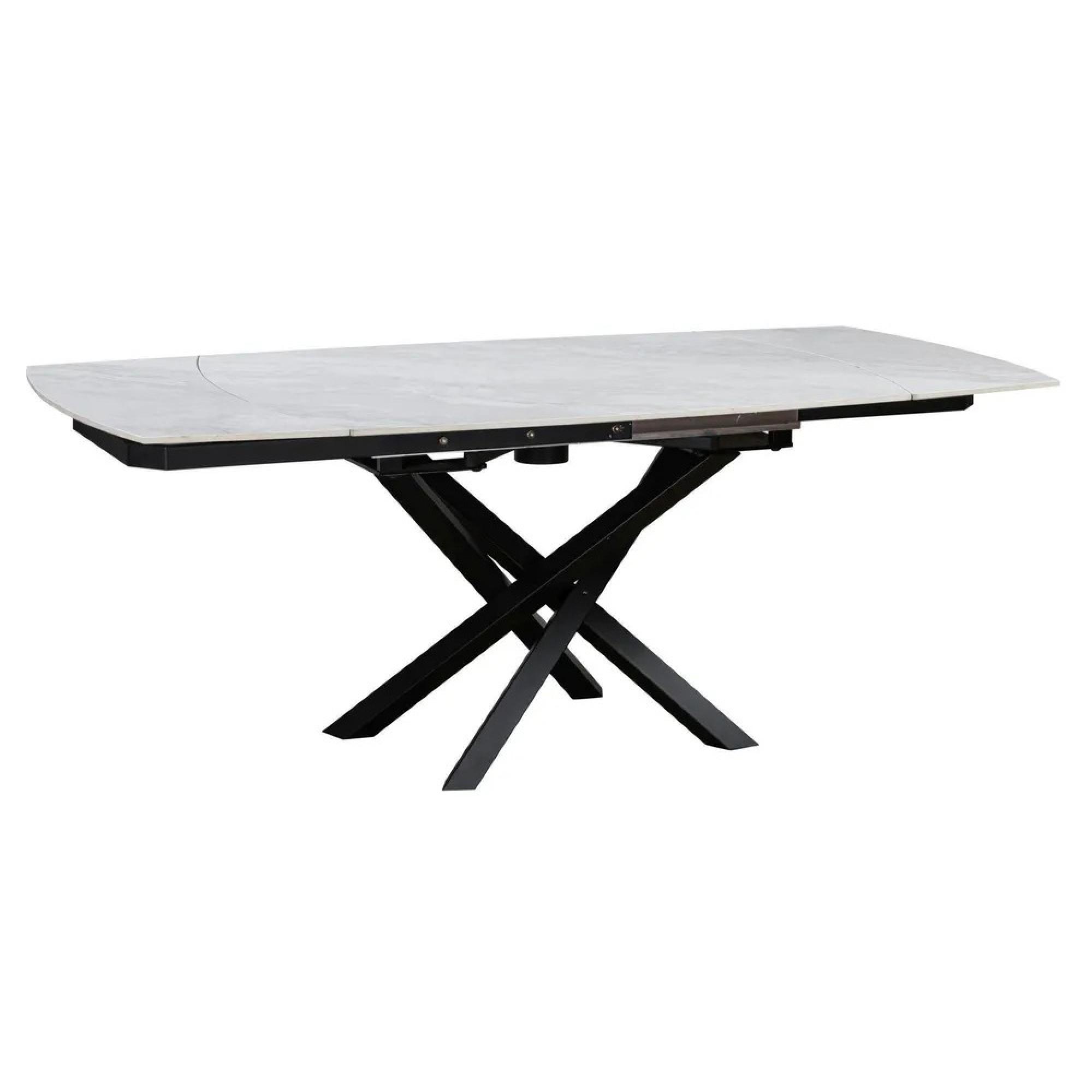 Elia Pearla Grey Ceramic 4-6 Seater Extending Dining Table - 120cm-180cm