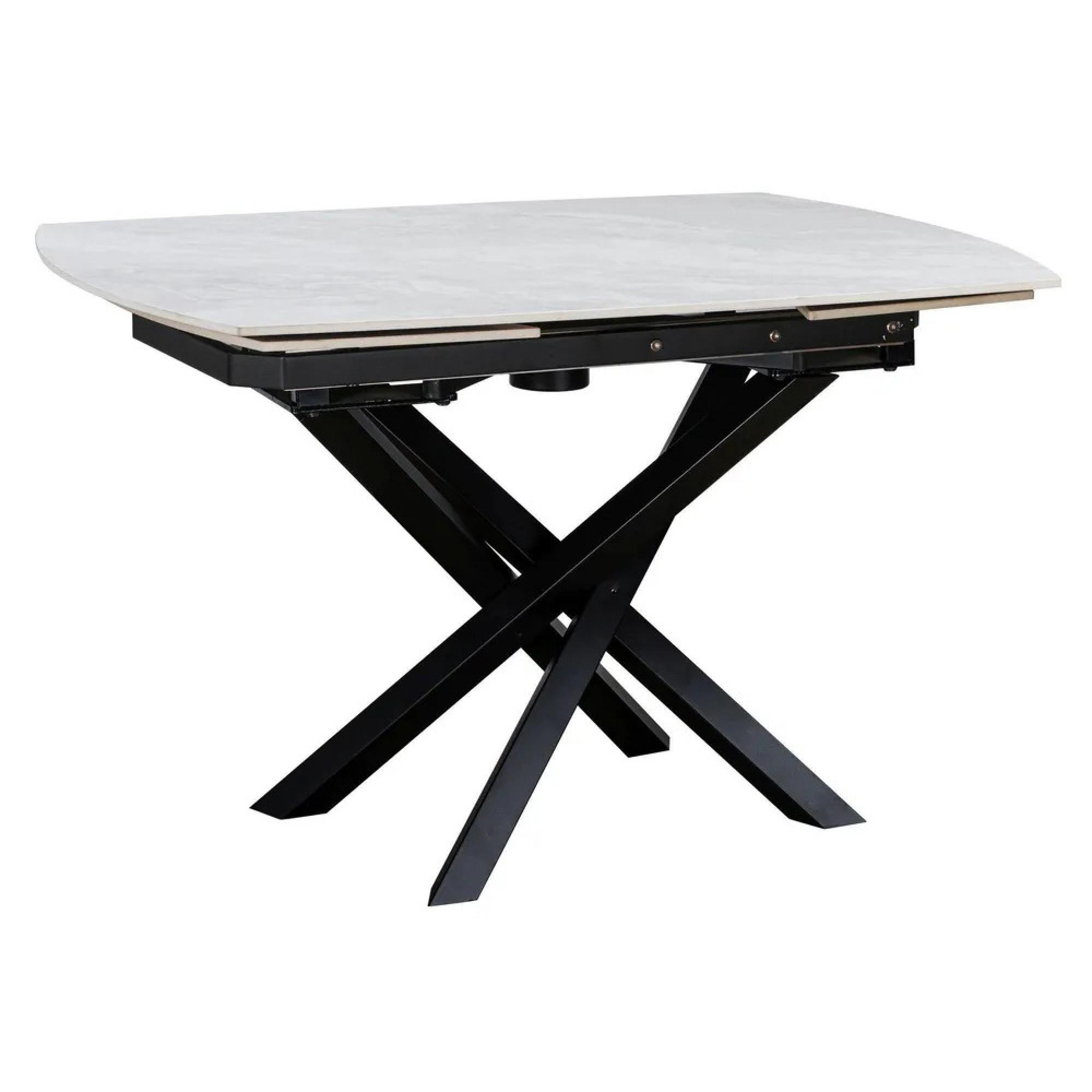 Elia Pearla Grey Ceramic 4-6 Seater Extending Dining Table - 120cm-180cm