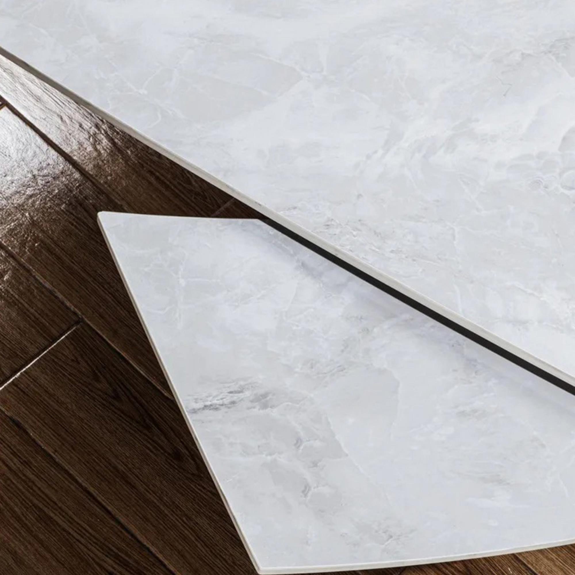 Elia Pearla Grey Ceramic 4-6 Seater Extending Dining Table - 120cm-180cm