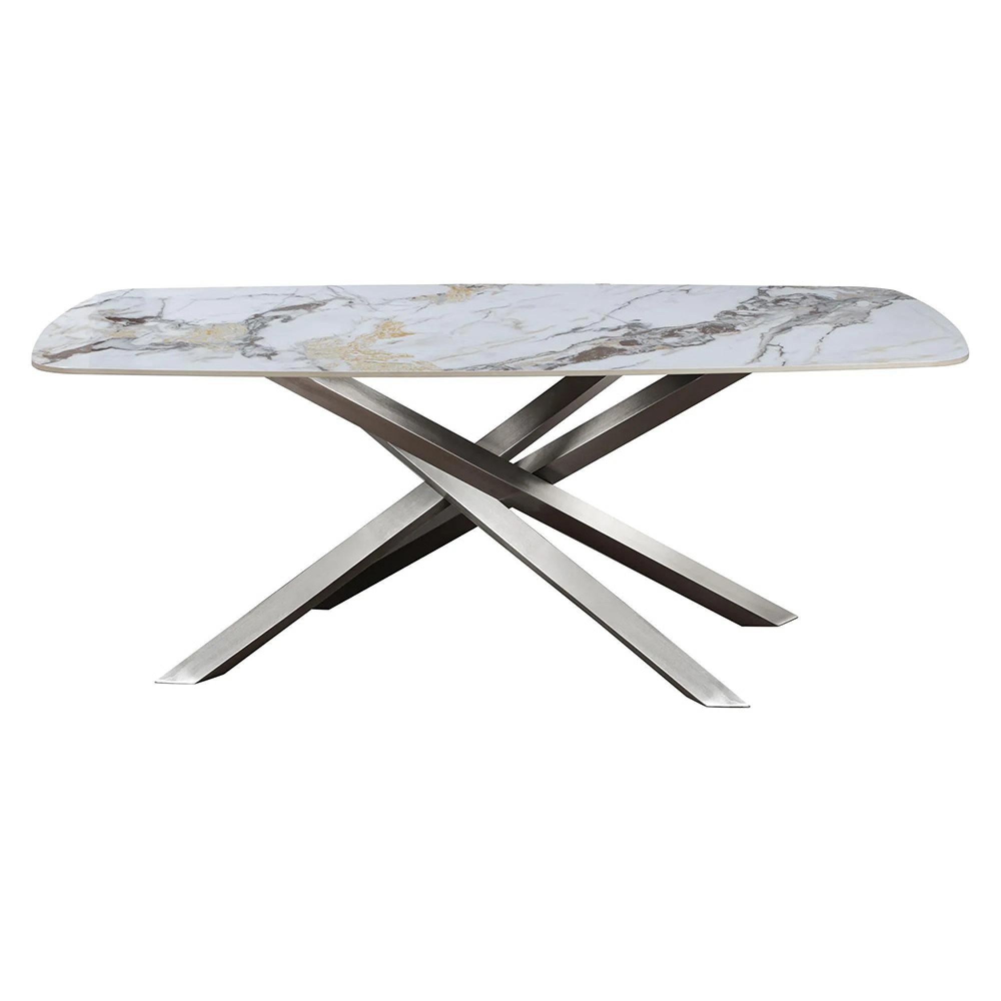 Lacey Grey Ceramic 6 Seater Dining Table