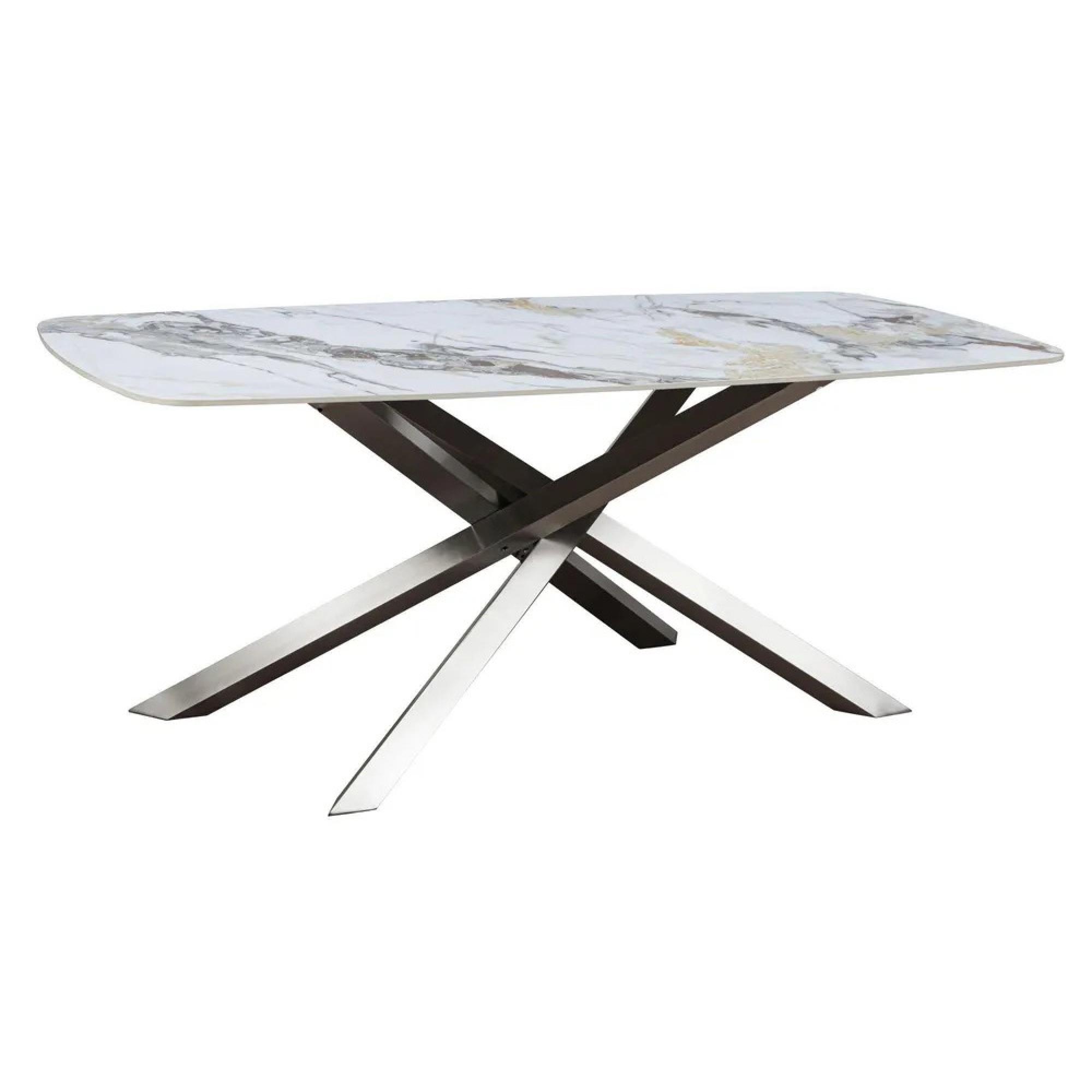 Lacey Grey Ceramic 6 Seater Dining Table