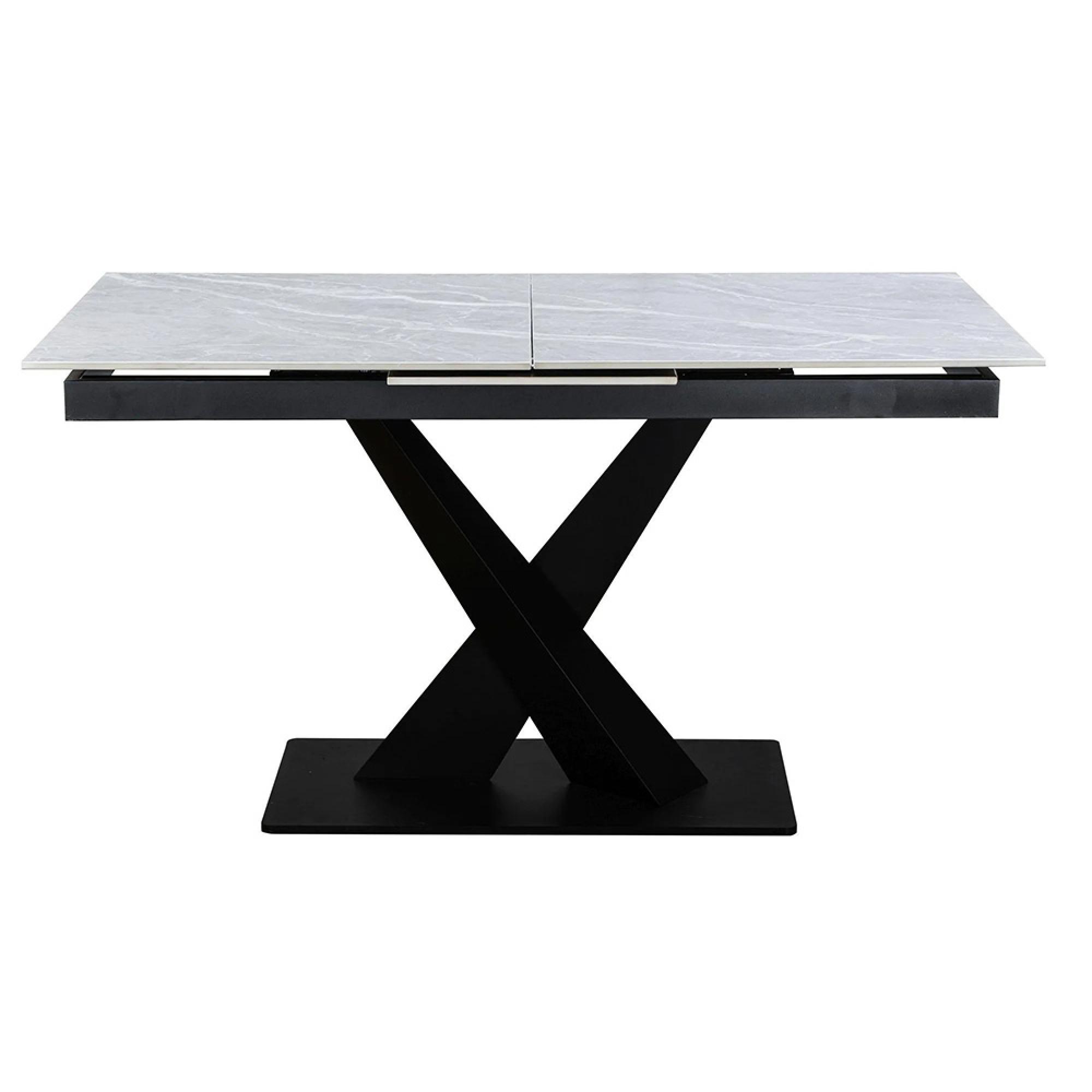 Rosalyn Argento Grey Ceramic 4-6 Seater Extending Dining Table - 140cm-180cm