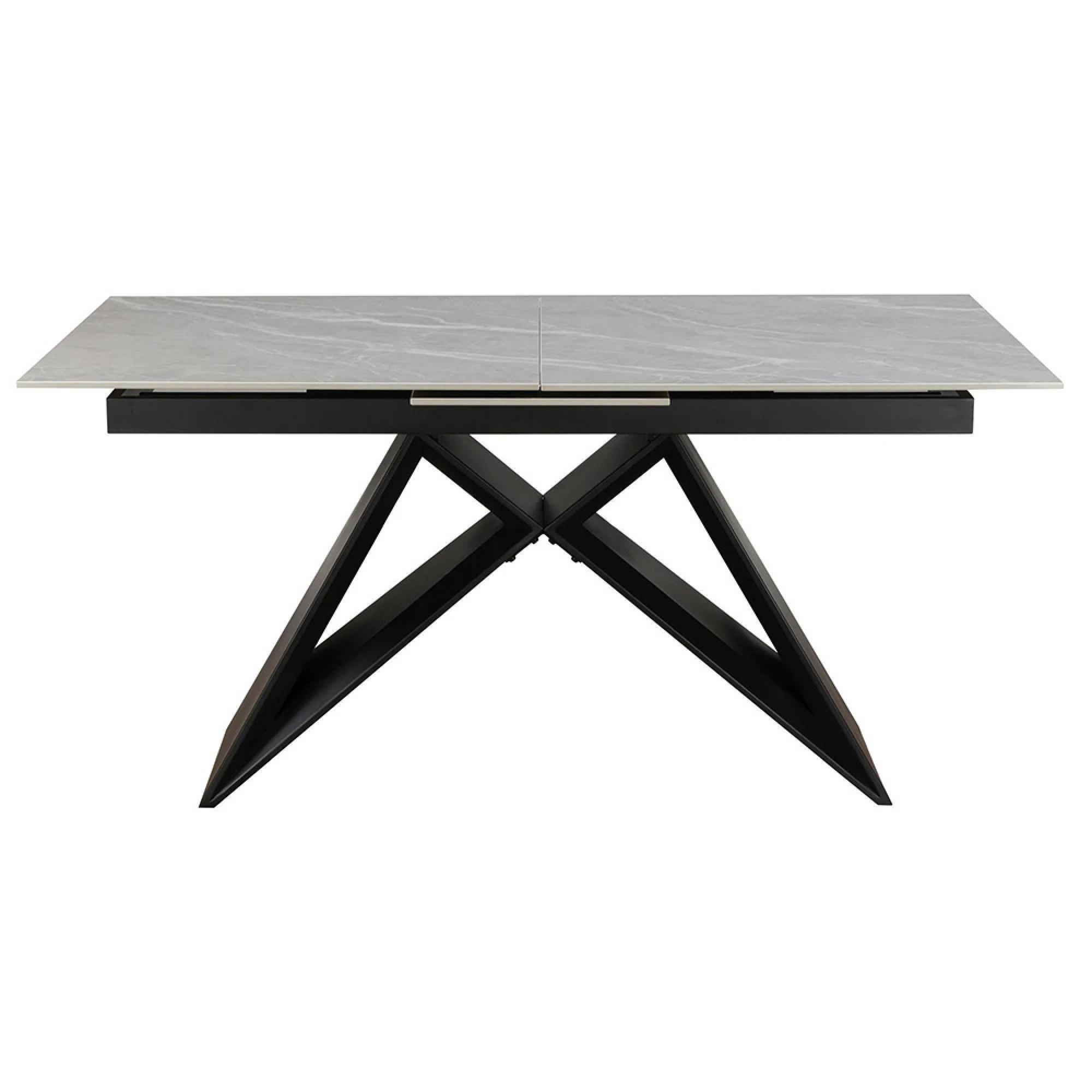 Tinsley Argento Grey Ceramic 6-8 Seater Extending Dining Table - 160cm-200cm