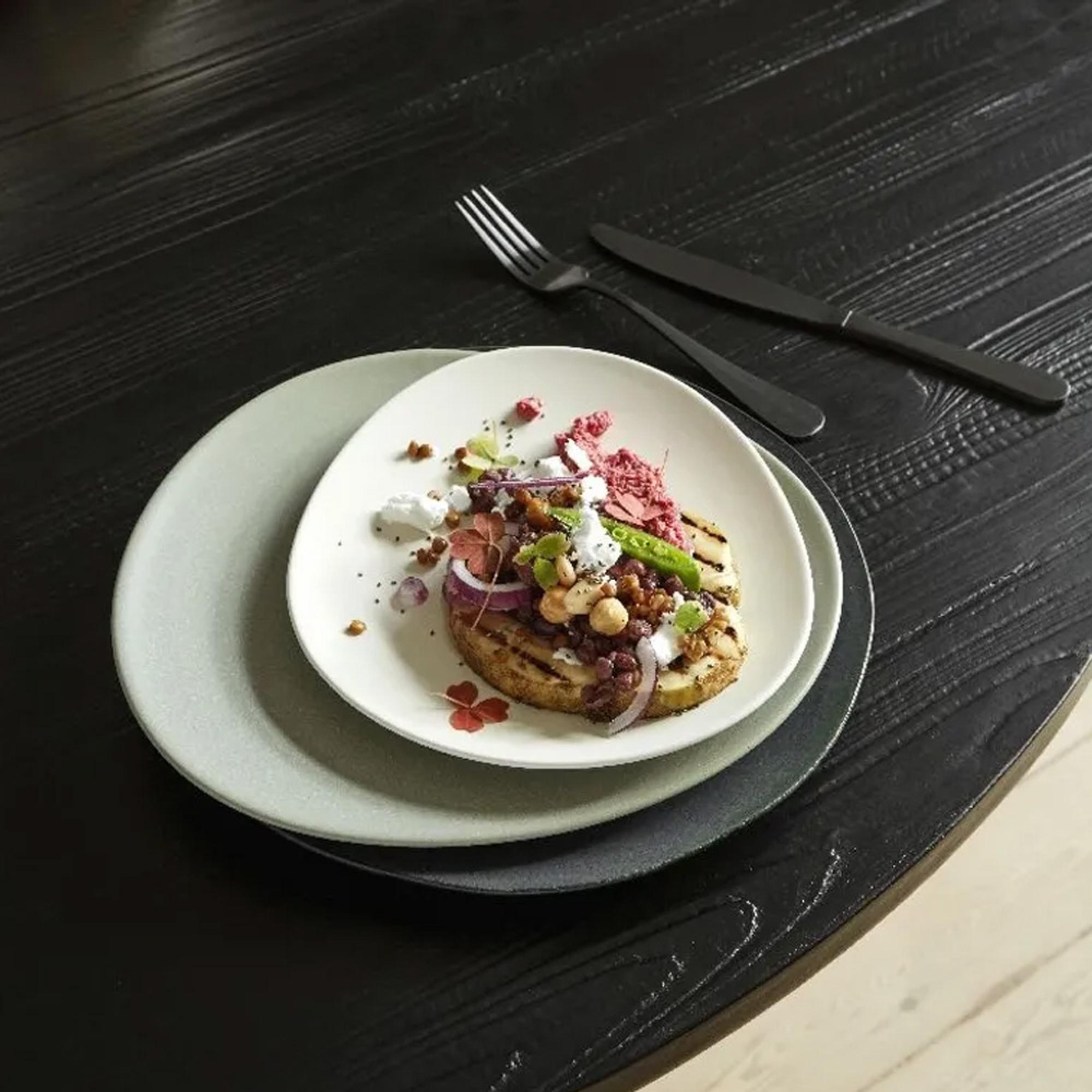 Dining Table - 4 Seater - 120cm - Round - Black & Gold