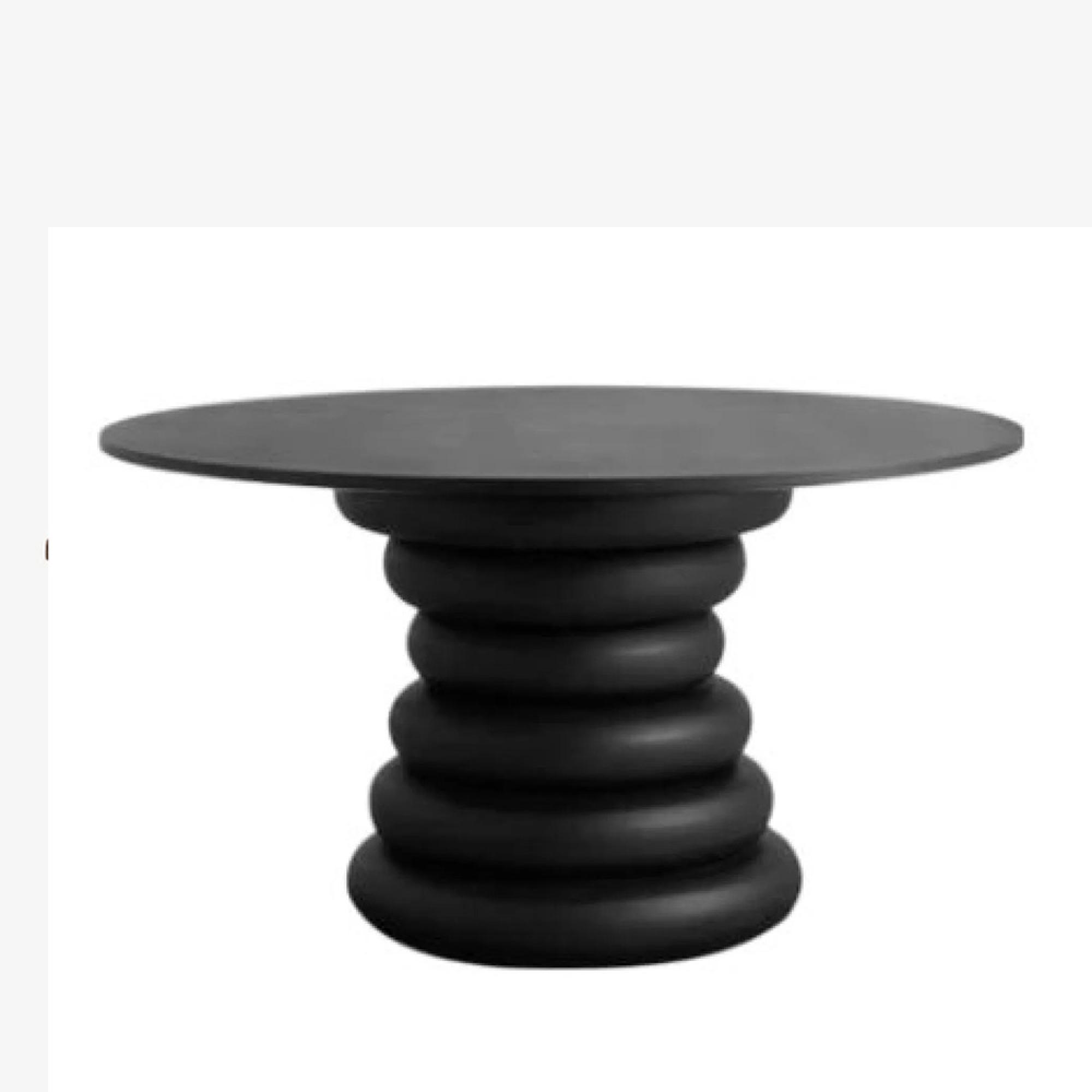 Yalu Dining Table - 6 Seater - 140cm - Round - Black
