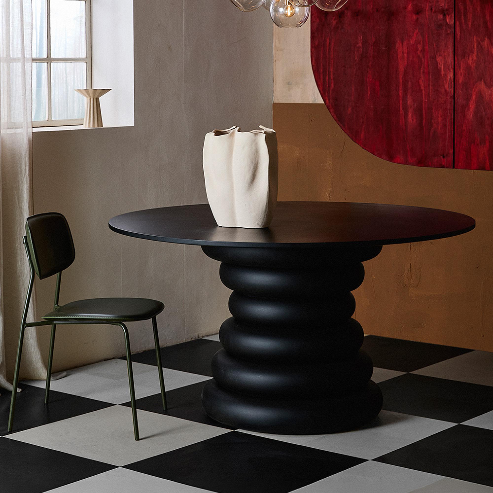 Yalu Dining Table - 6 Seater - 140cm - Round - Black