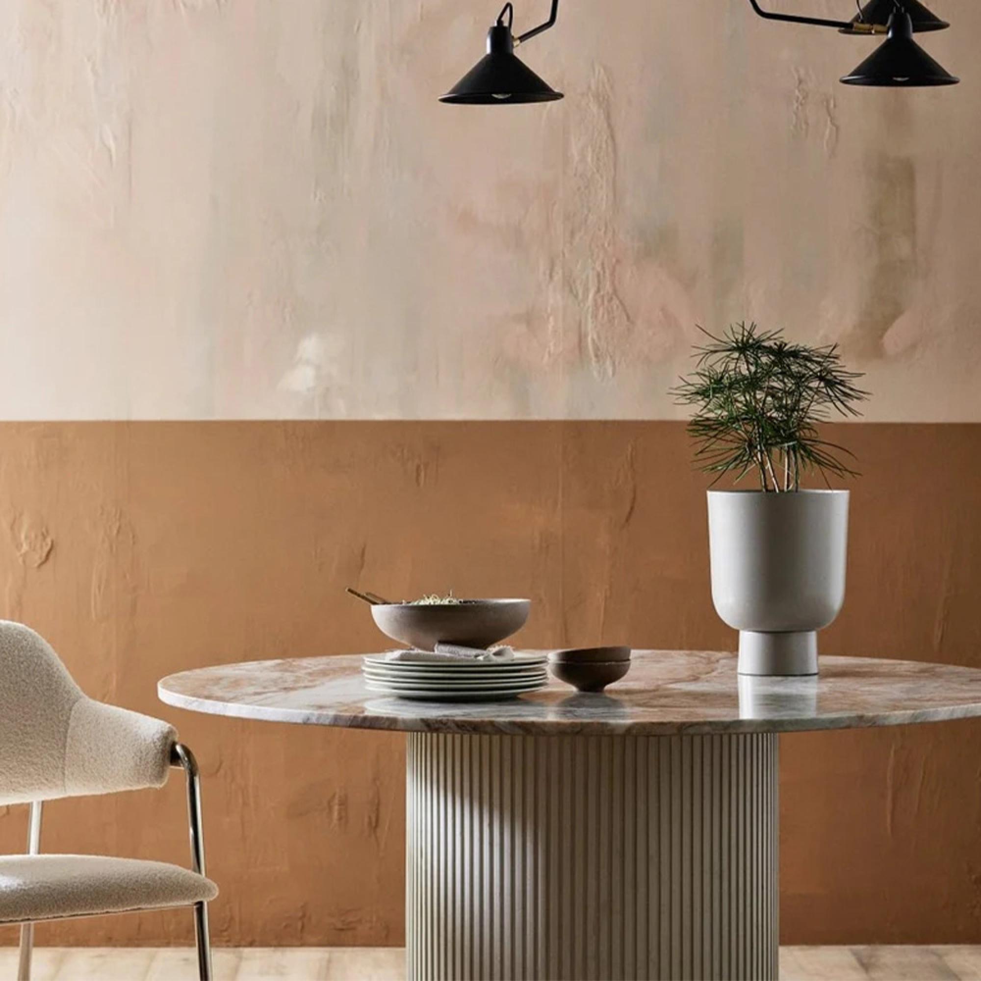 Erie Ivory Marble 4 Seater Round Dining Table