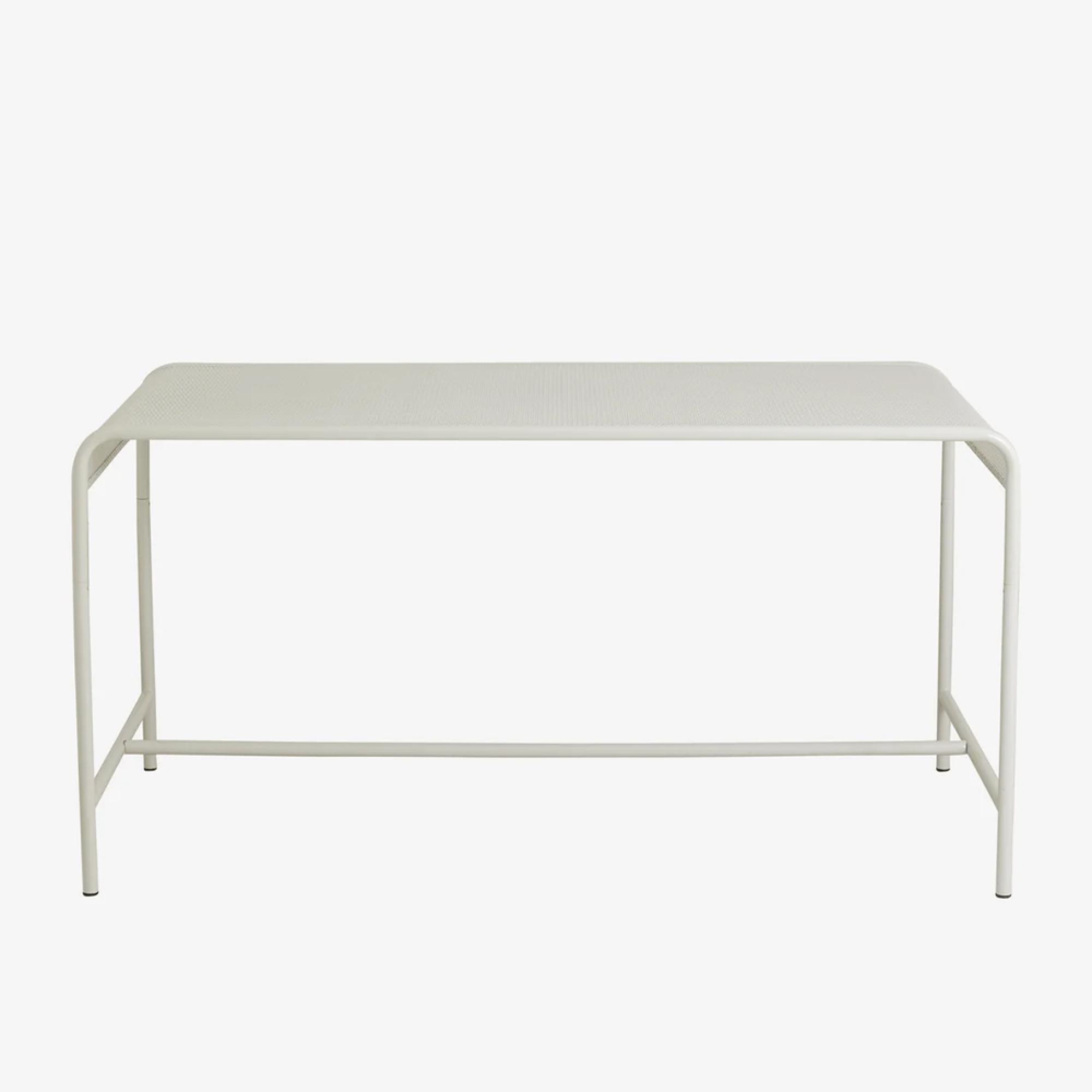 Brenta Outdoor Dining Table - 6 Seater - 152cm - Ivory Metal