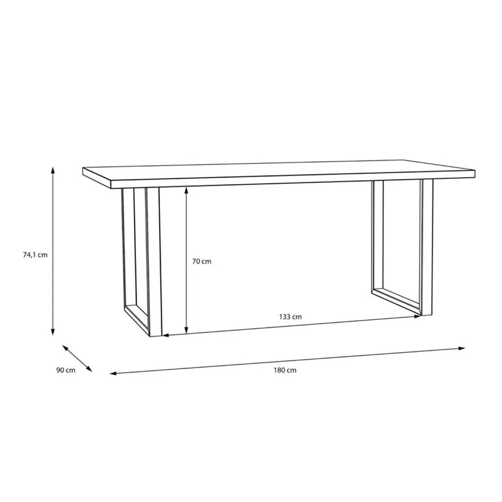 Chevron Dining Table - 6 Seater - Oak