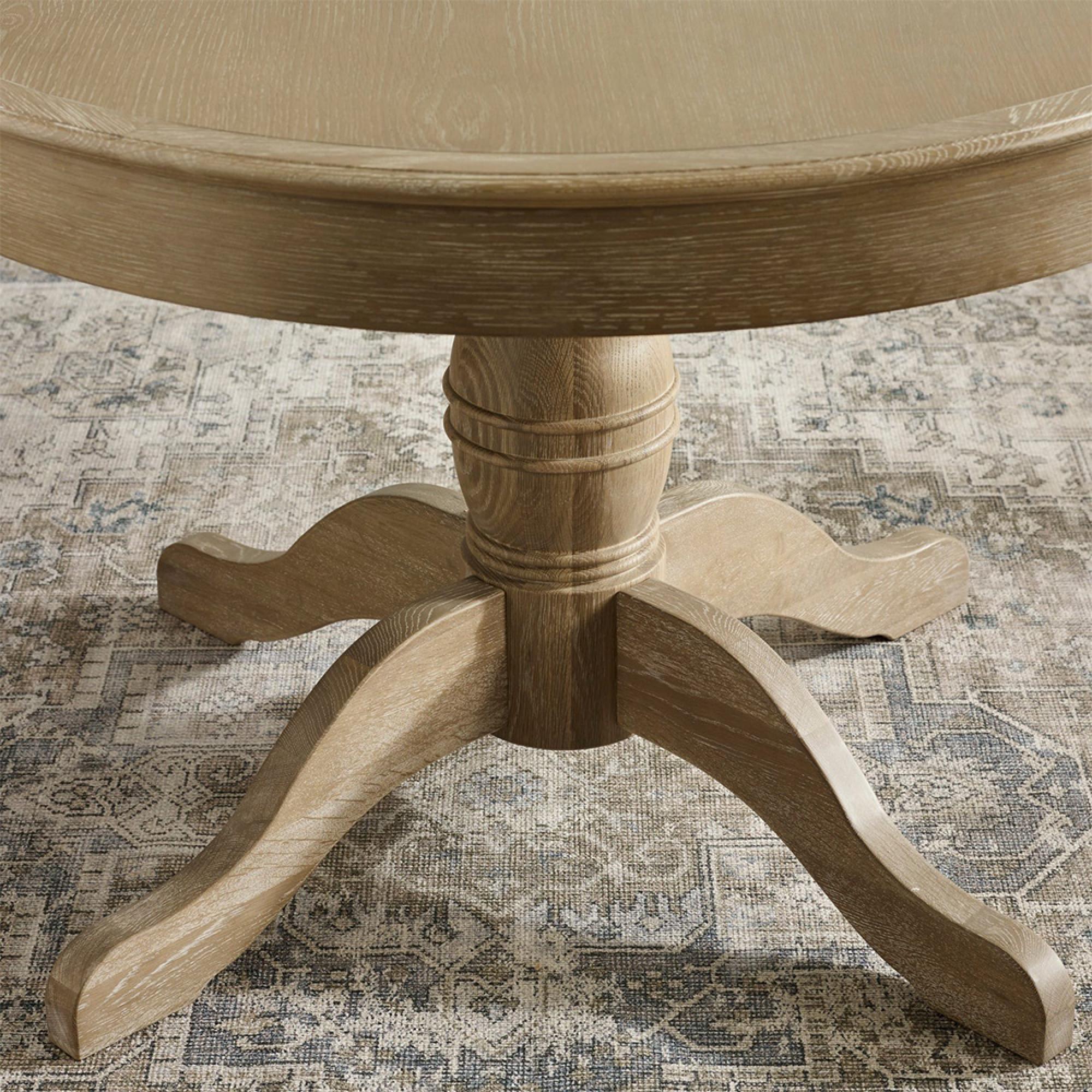 Camille Extending Dining Table - 4-6 Seater - 110-145cm - Round - Limed Oak