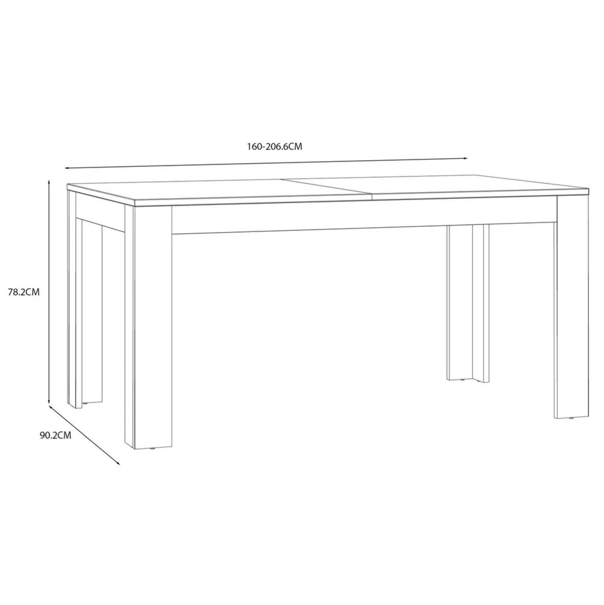 Bohol Extending Dining Table - 6-8 Seater - Grey