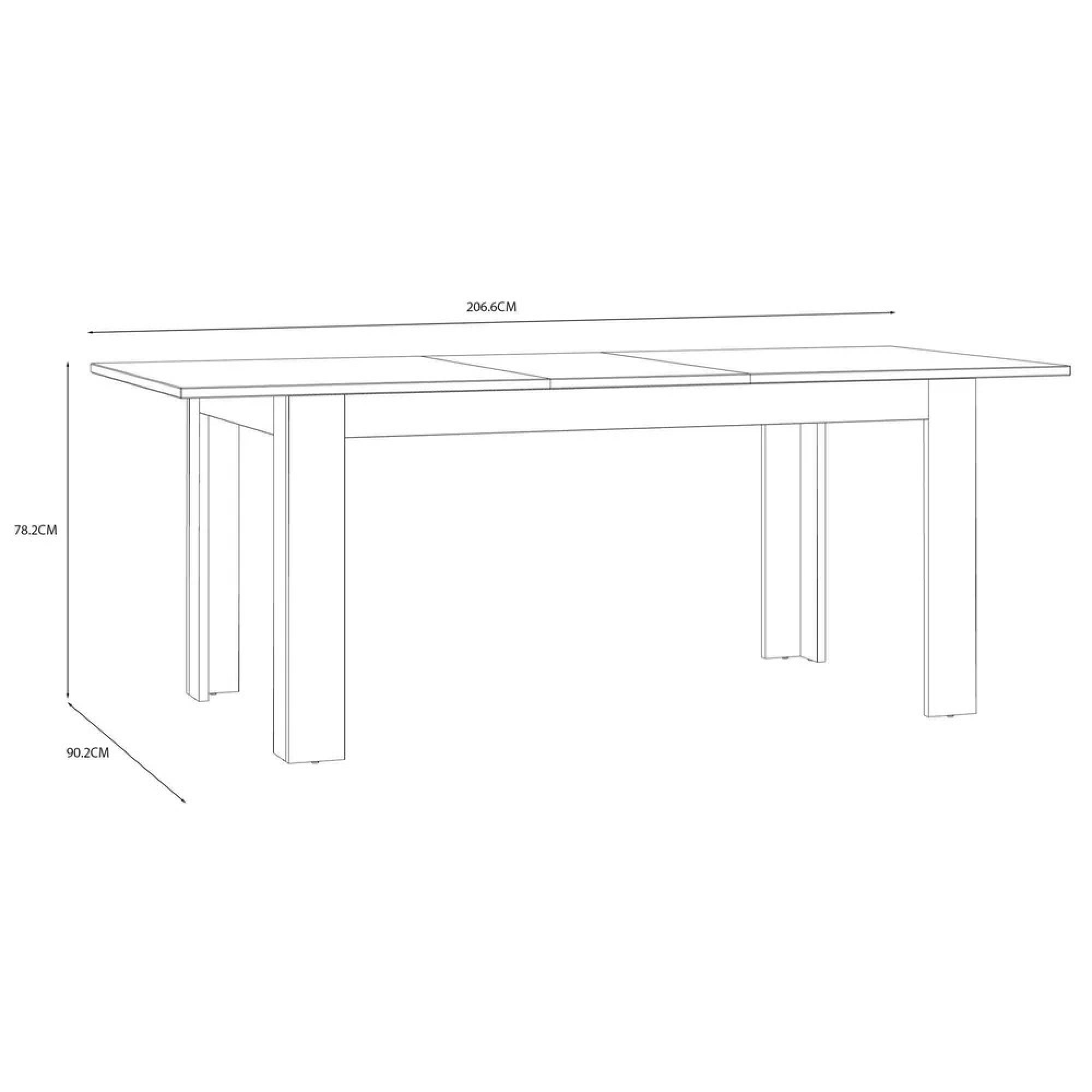 Bohol Extending Dining Table - 6-8 Seater - Grey
