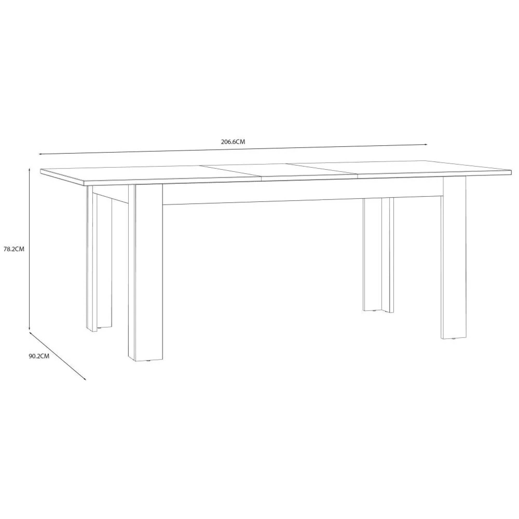 Bohol Extending Dining Table - 6-8 Seater - White
