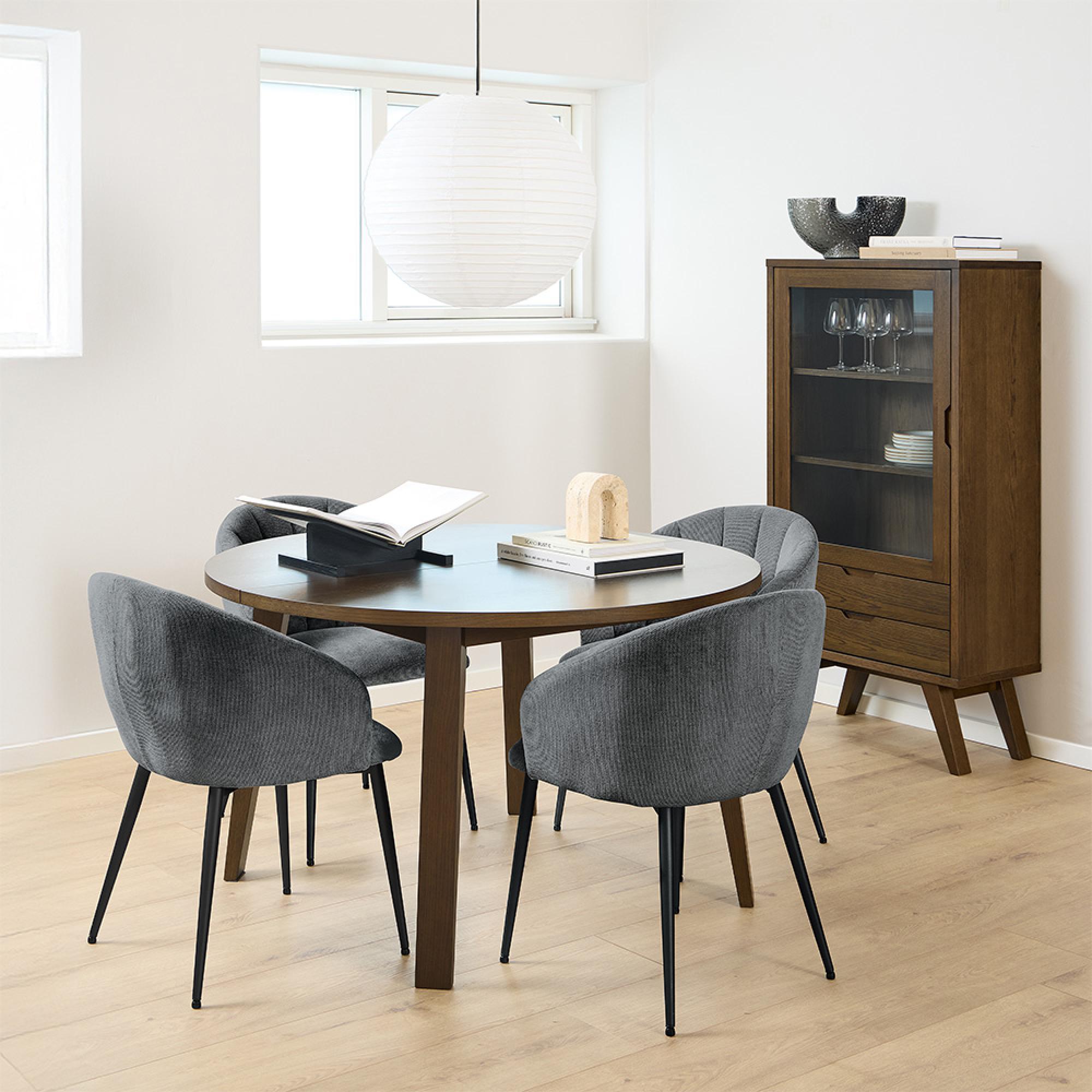 A-Line Dining Table - 4 Seater - Round - Smoked Oak