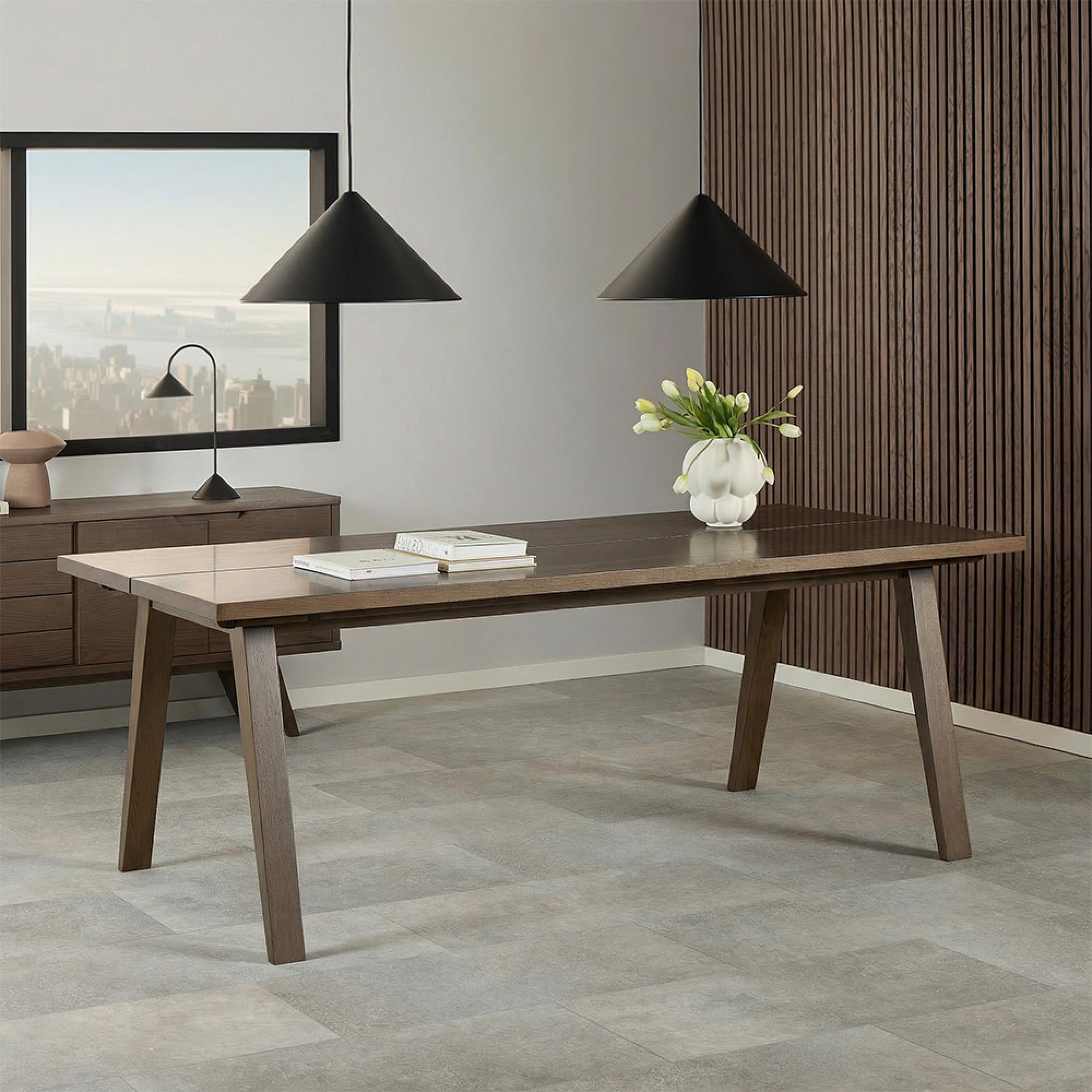 A-Line Dining Table - 8 Seater - Smoked Oak
