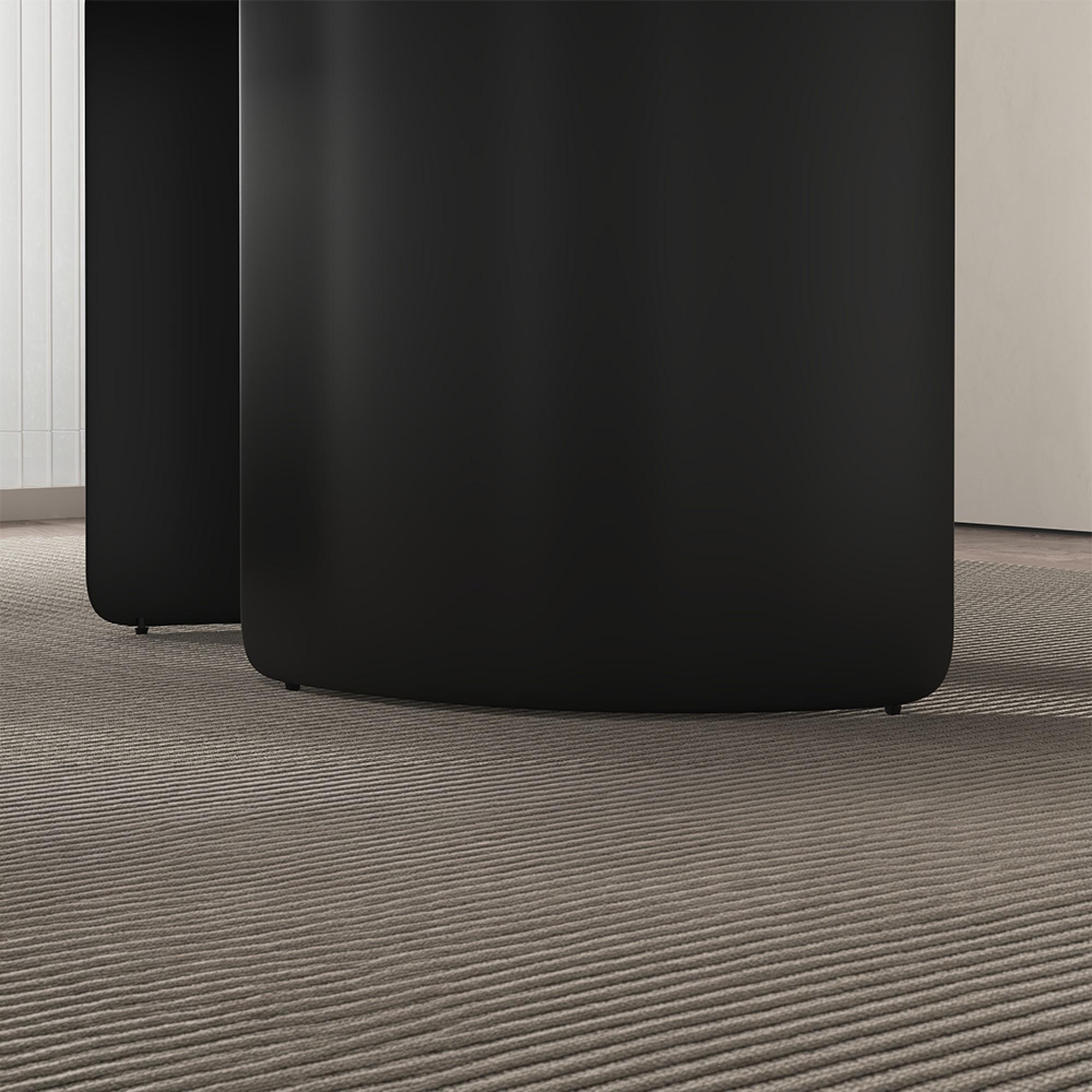 Lorea Dining Table - White Marble - Black Base - Sizes Available