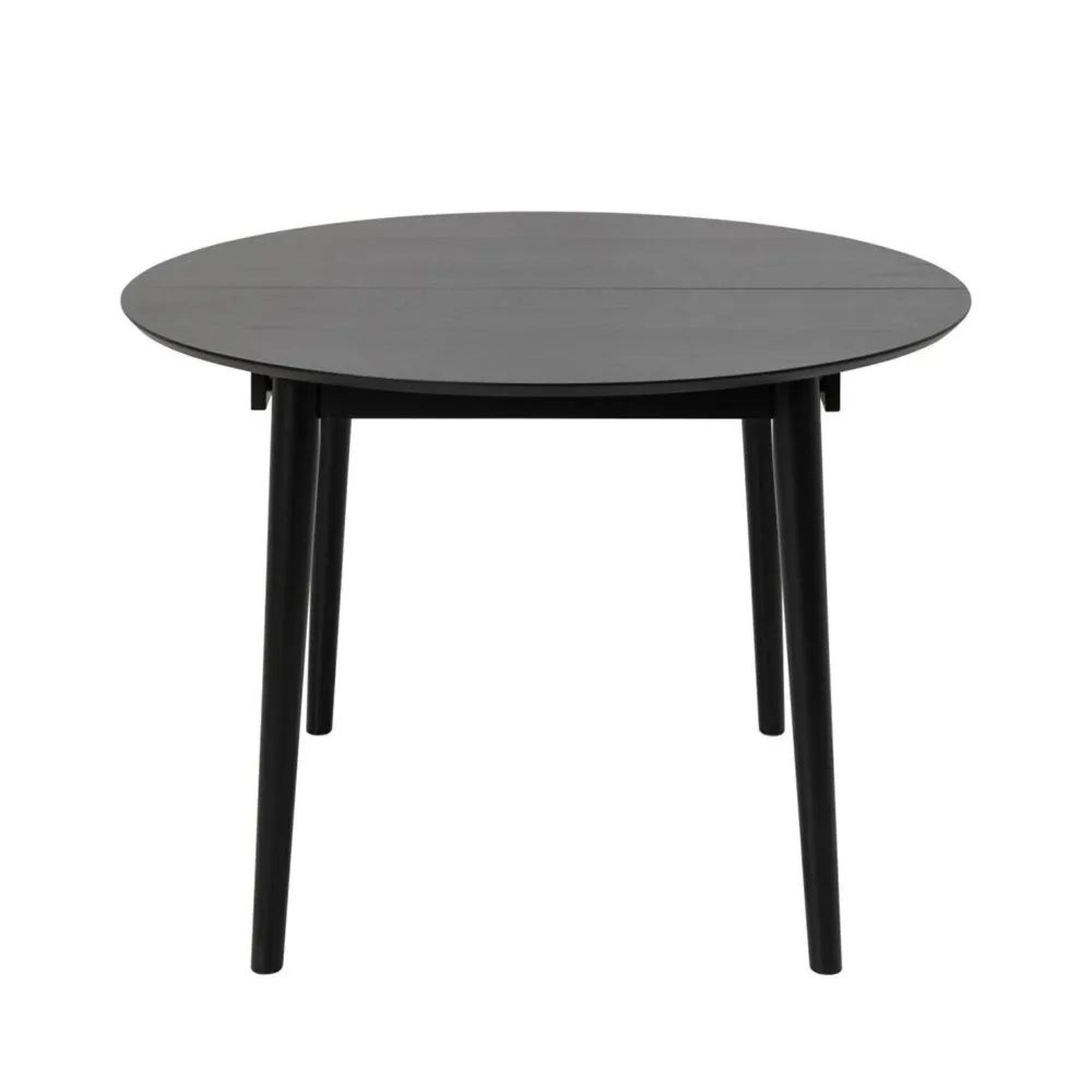 Clearance - Montreux Round Extending Dining Table - 4-6 Seater - 115cm-154cm - Black - FSS17124