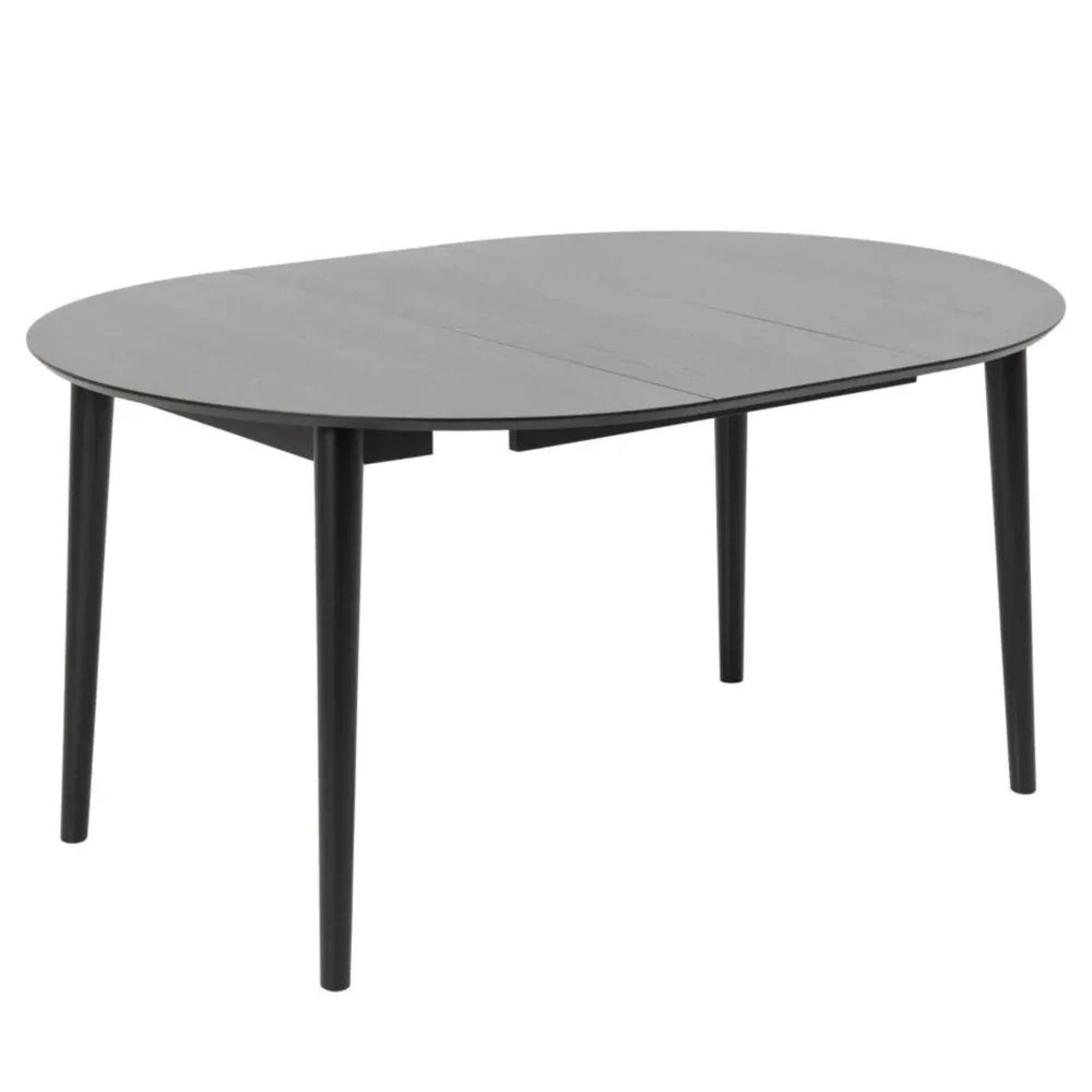 Clearance - Montreux Round Extending Dining Table - 4-6 Seater - 115cm-154cm - Black - FSS17124