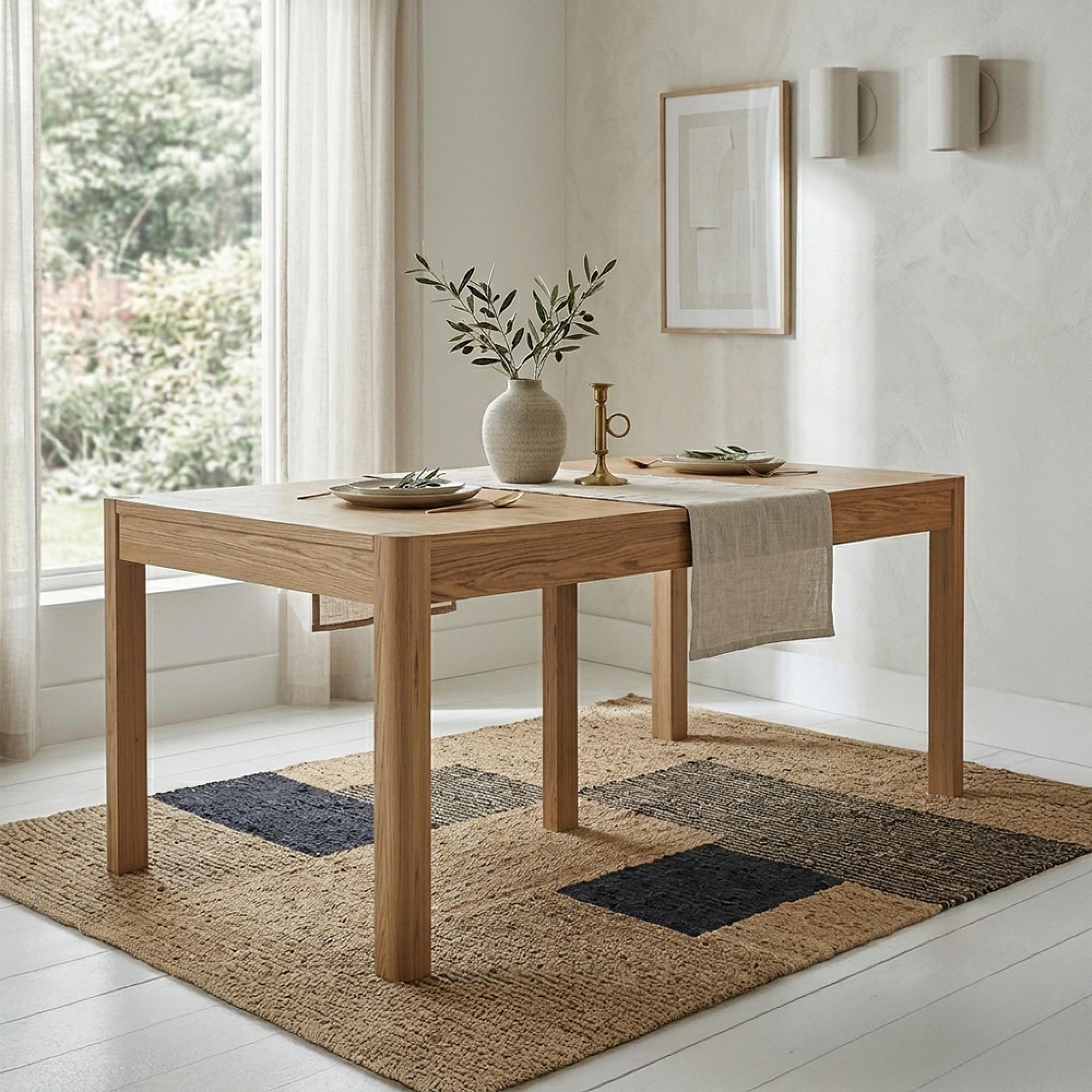 Stockholm Extending Dining Table - 6-10 Seater - 180cm-230cm - Oak
