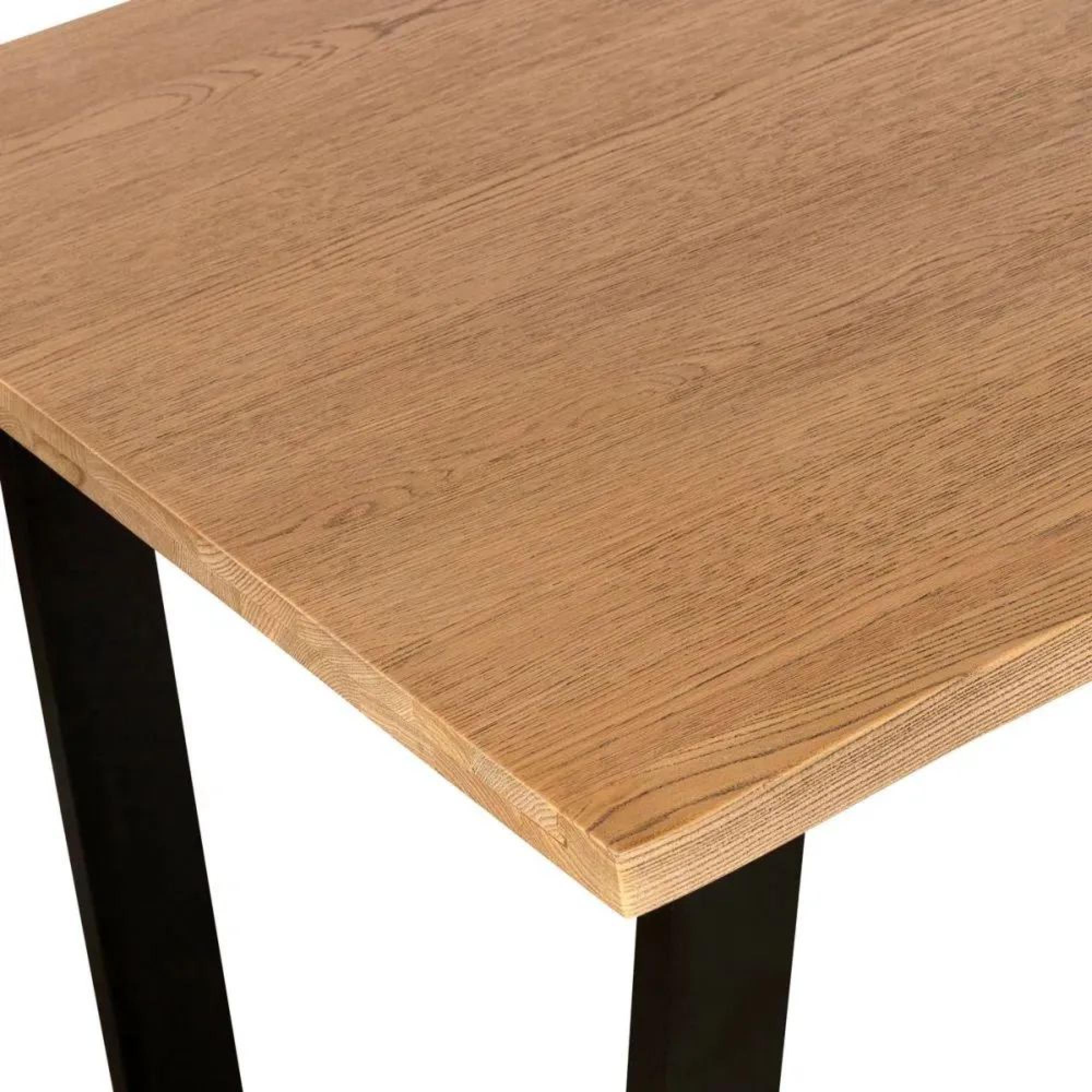 Clearance - Jersey Dining Table - Industrial Style - 4 Seater - 140cm - Oak - FSS17177