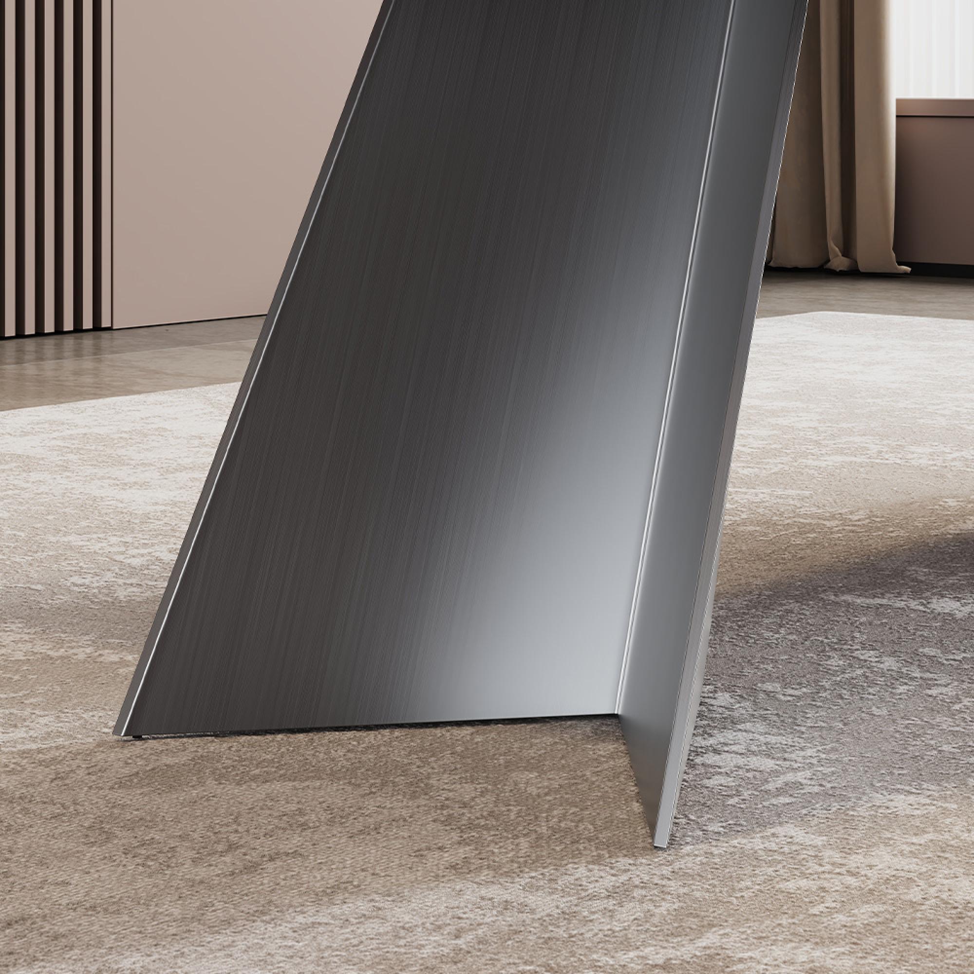 Taurus Dining Table - Beige Marble - Dark Grey Base - Sizes Available