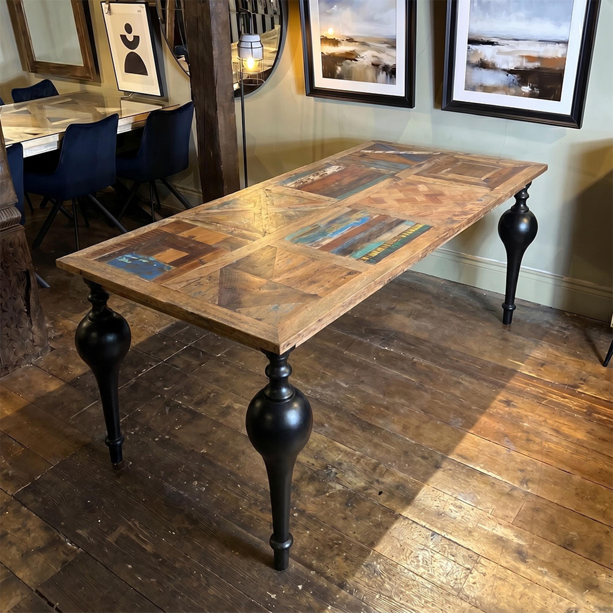 Juan Henry Dining Table - 6 Seater - 180cm - Mango Wood