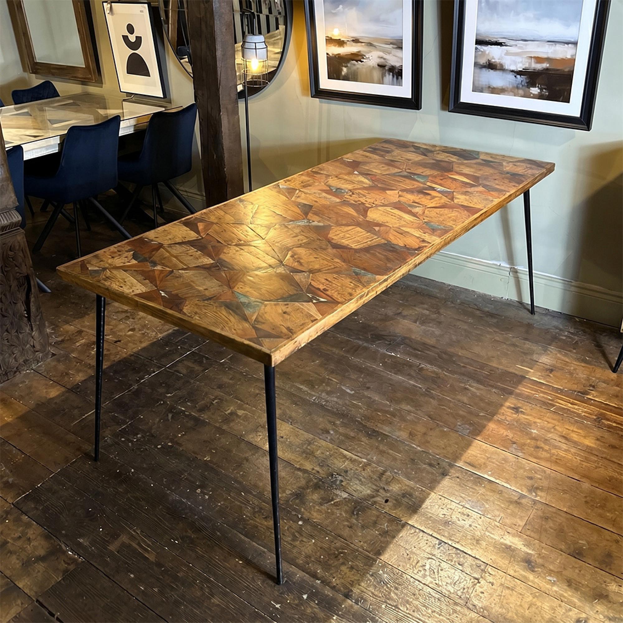 Juan Hex Dining Table - 6 Seater - Mango Wood - Sizes Available