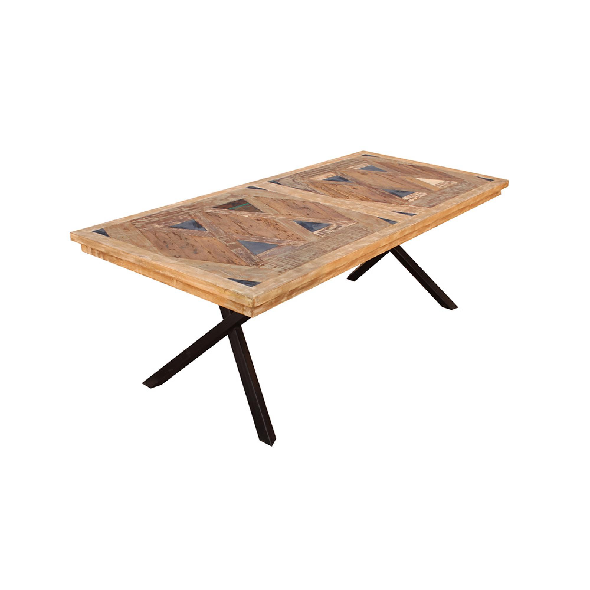 Juan Keruz Dining Table - 8 Seater - Cross Legs - Acacia Wood - Sizes Available