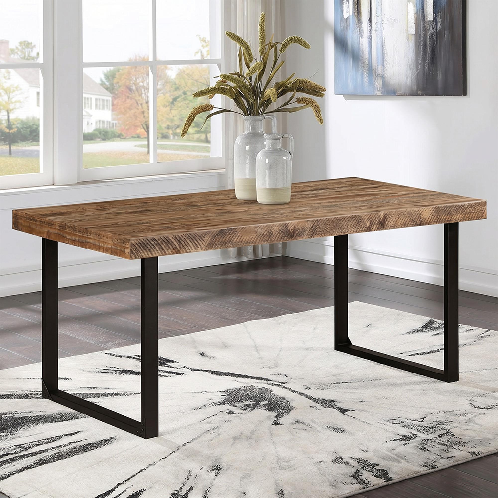 Preston Dining Table - 6 Seater - 180cm - Industrial - Rustic