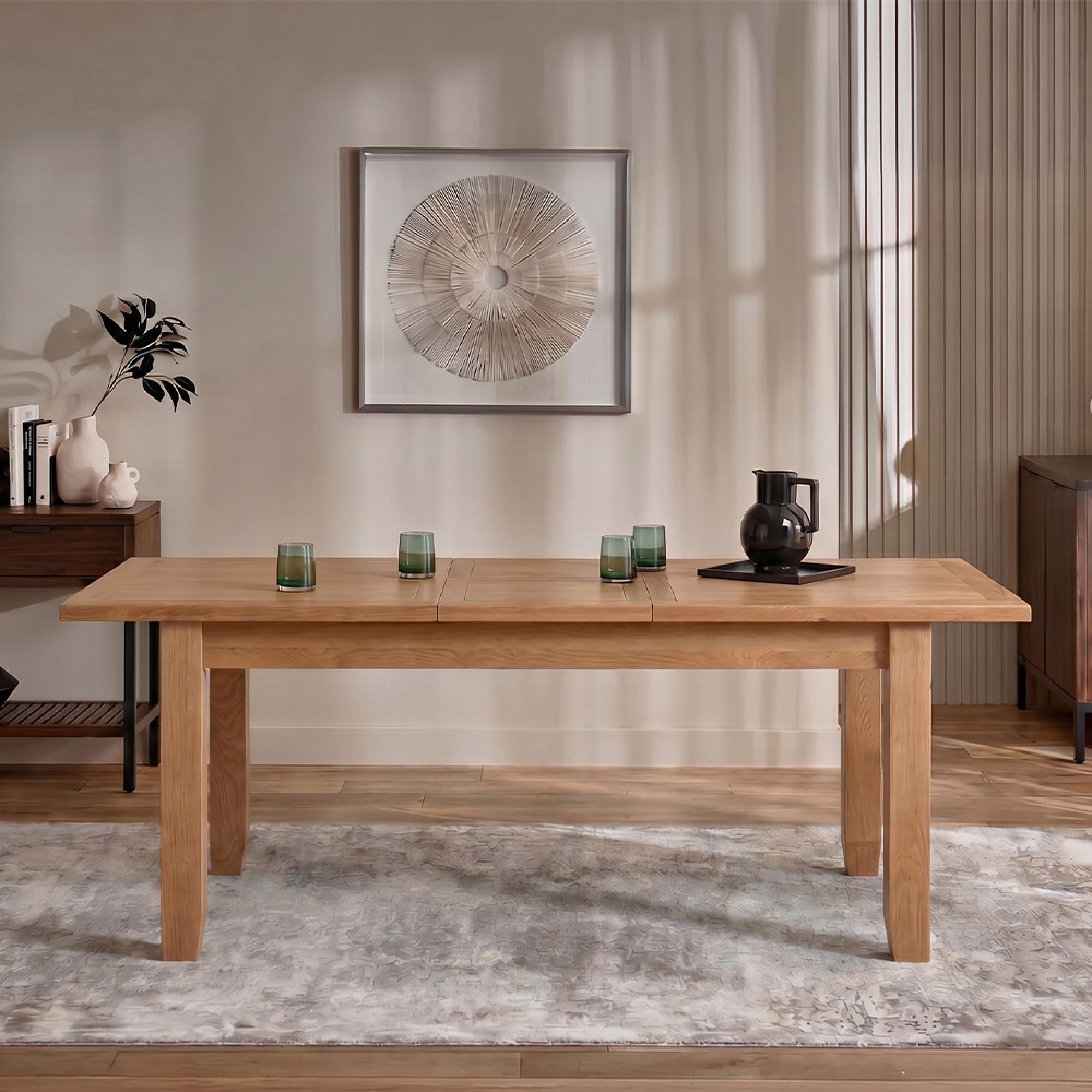 Appleby Extending Dining Table - 4-6 Seater - 140cm-180cm - Oak