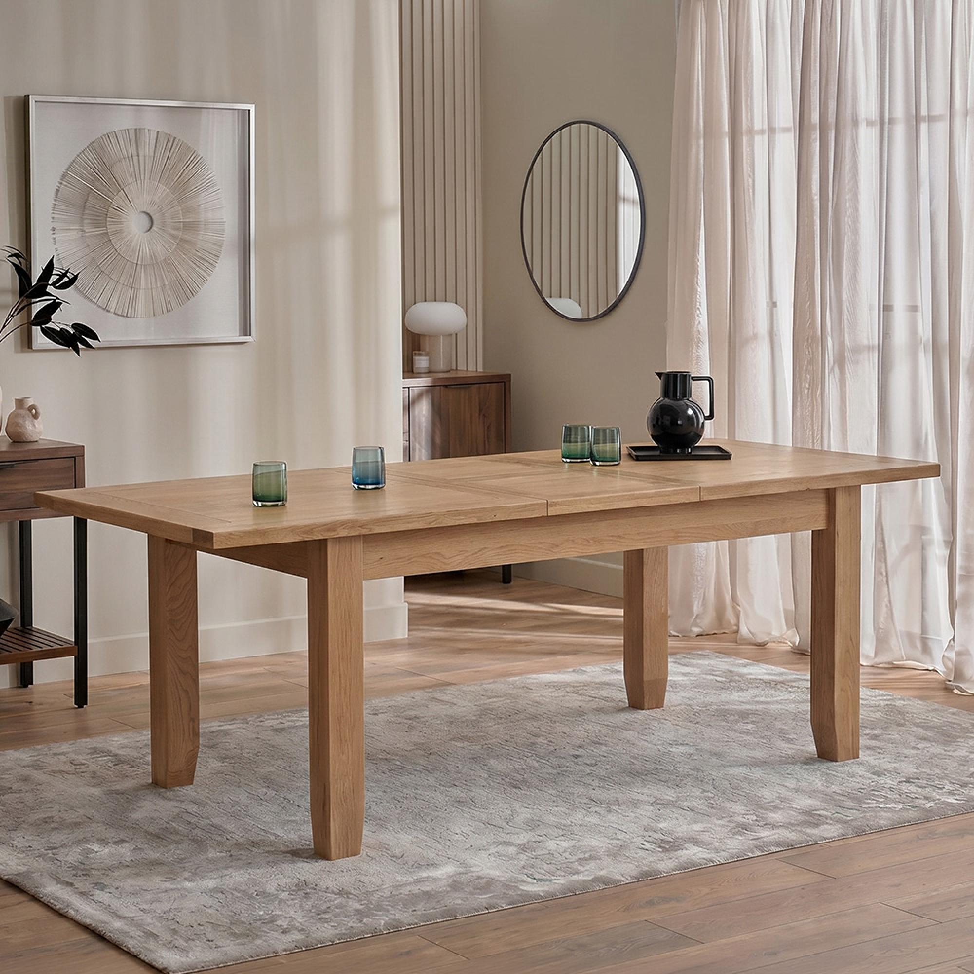 Appleby Extending Dining Table - 6-8 Seater - 180cm-230cm - Oak