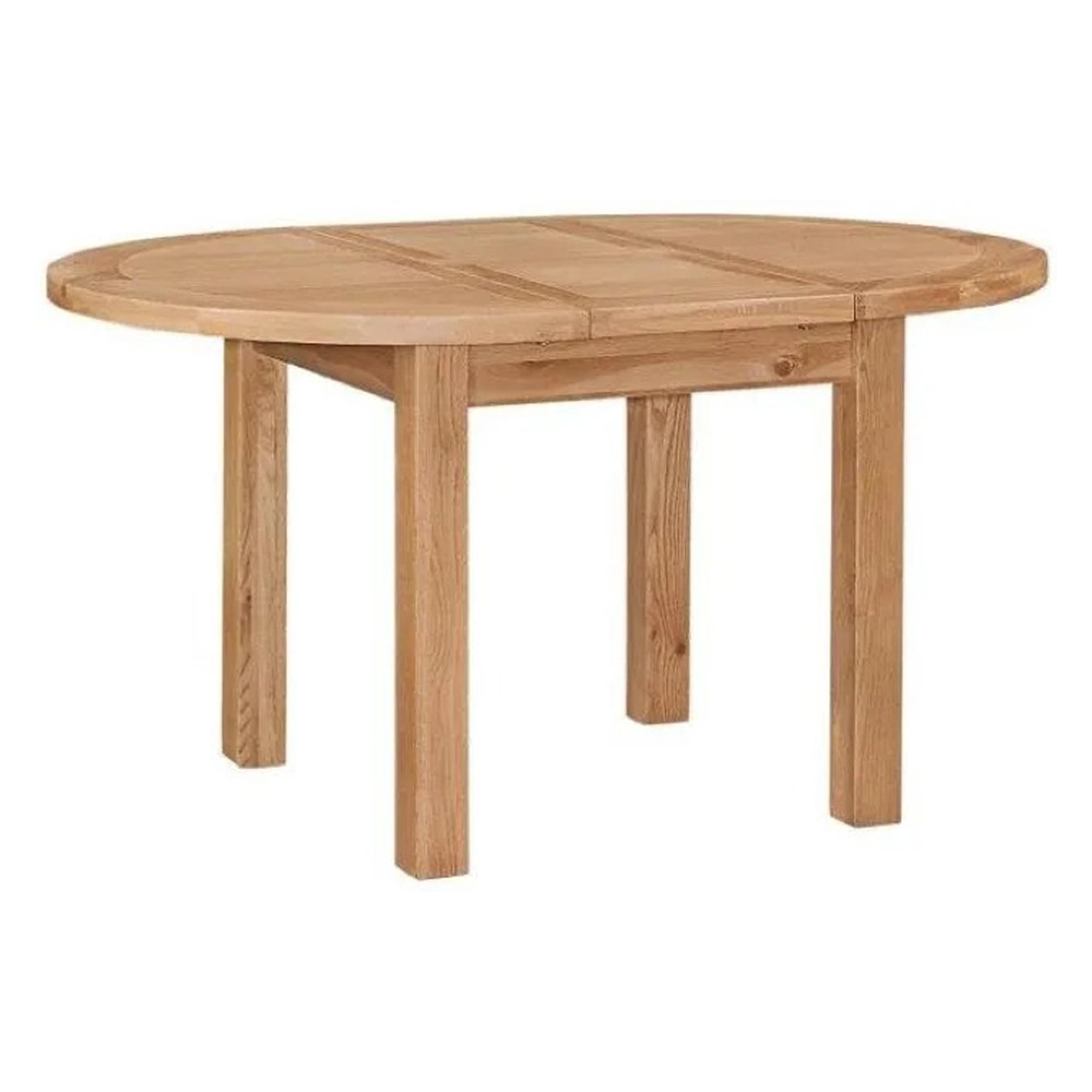 Appleby Extending Dining Table - 4-6 Seater - 110cm-150cm - Round - Oak