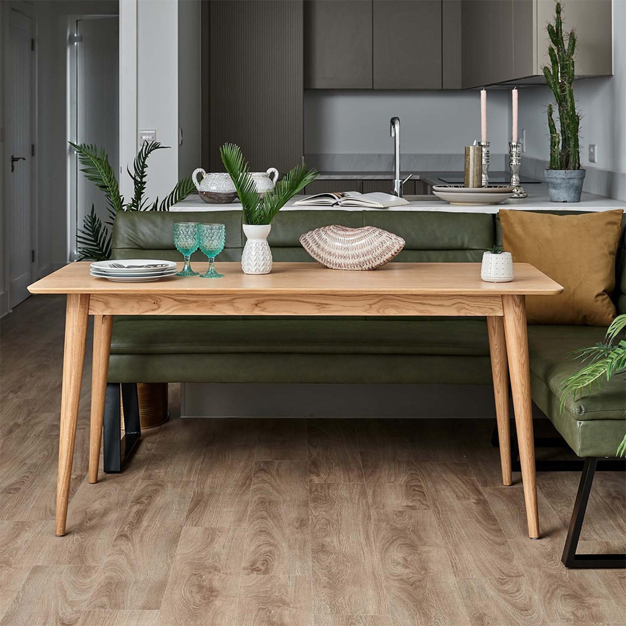 Jenson Oak Dining Table - 6 Seater - 160cm