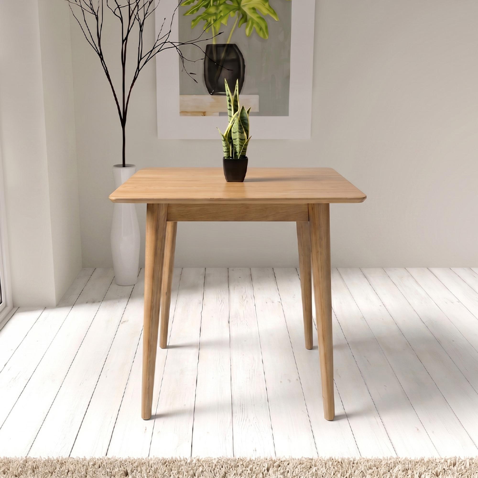 Jenson Oak Dining Table - Square - 2 Seater - 80cm