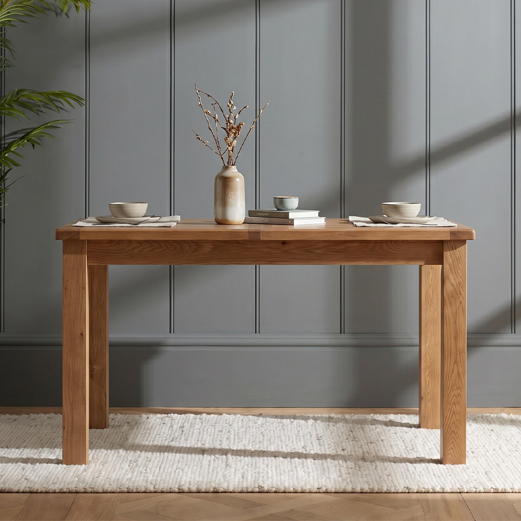 Hampshire Oak Extending Dining Table - 6-8 Seater - 150cm-195cm