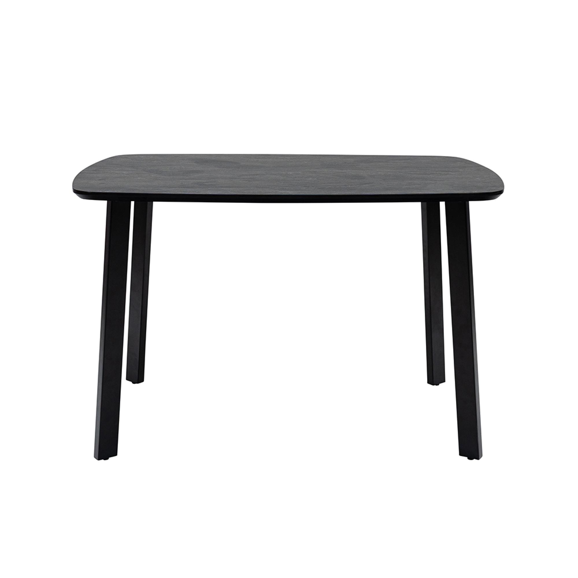 Faro Dining Table - 4 Seater - 120cm - Melamine - Charcoal