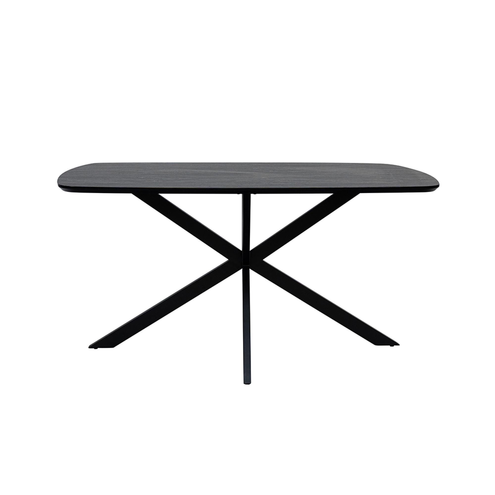 Faro Dining Table - 6 Seater - 150cm - Melamine - Charcoal