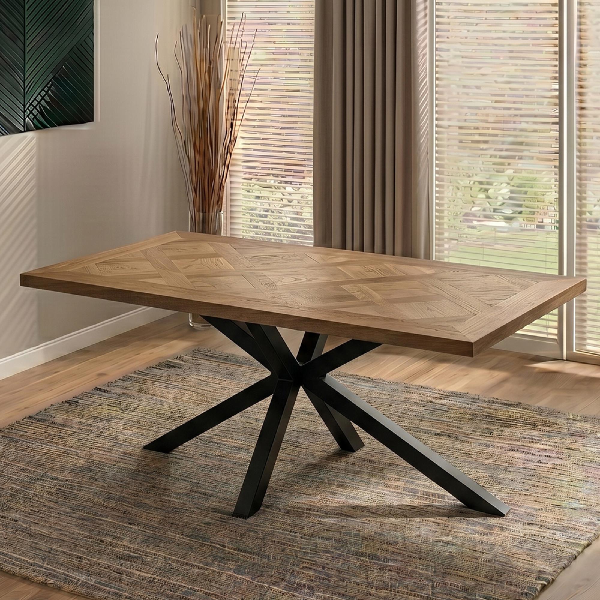 Hugo Dining Table - 6 Seater - 160cm - Oak Veneer