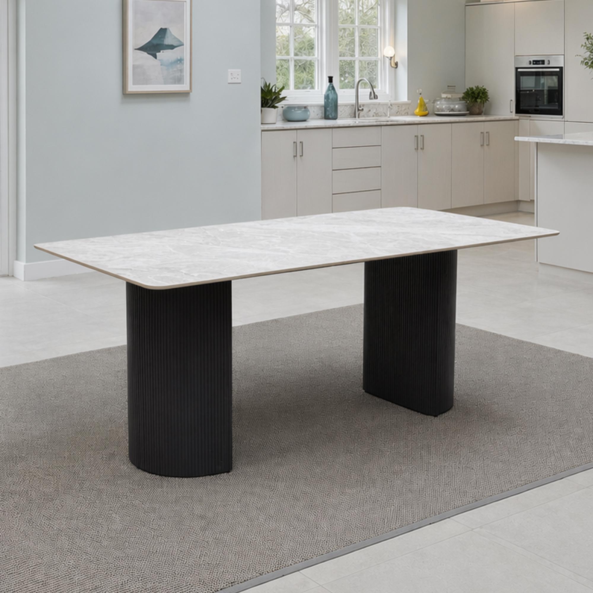 Messina Dining Table - 6 Seater - 180cm - Italy Grey
