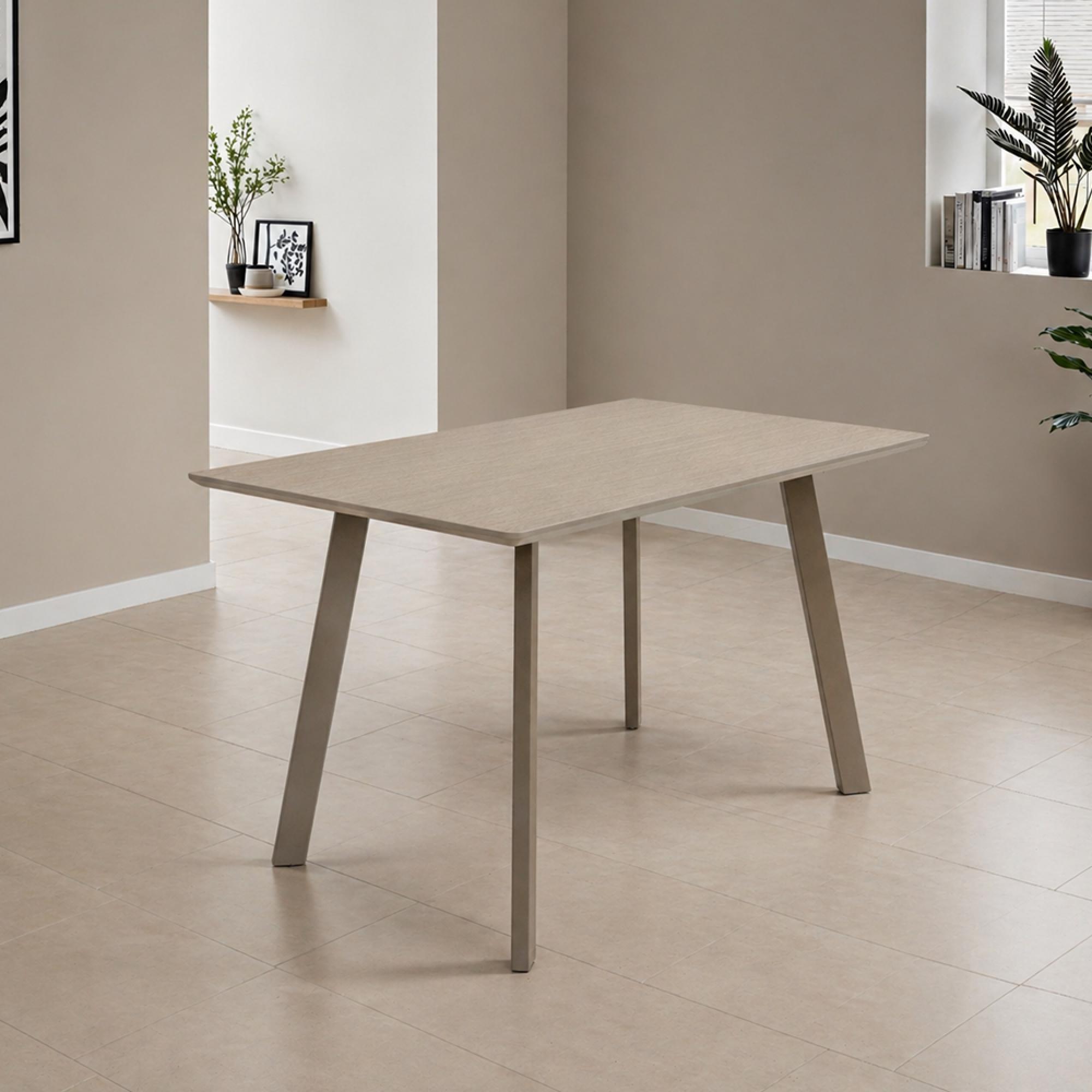 Modena Dining Table - 4 Seater - 120cm -  Melamine - Grey