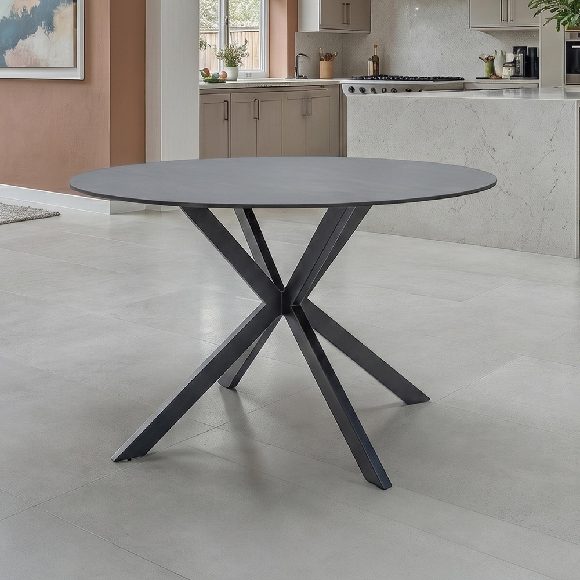 Opal Dining Table - 4 Seater - 120cm - Round - Australian Grey